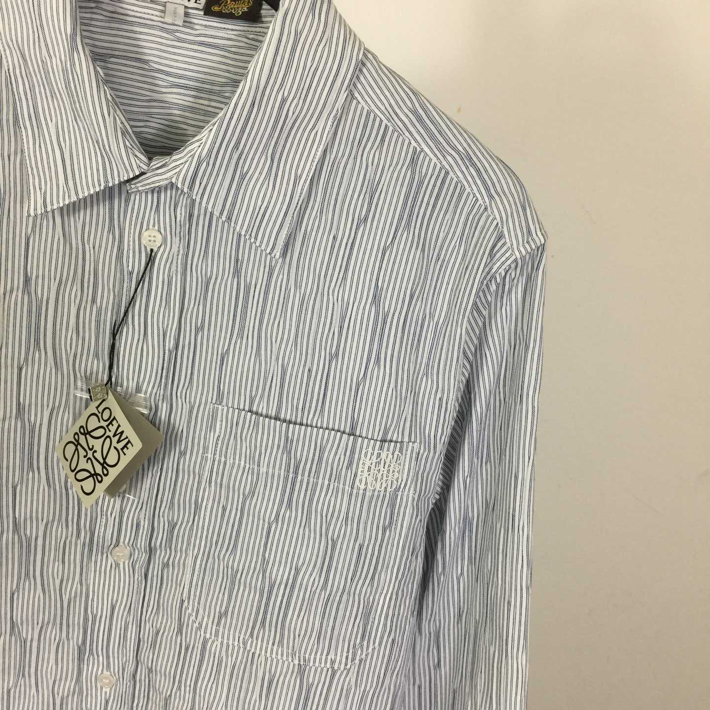 Loewe Striped Long-Sleeve Shirt 'Blue/White' - DopestKickz