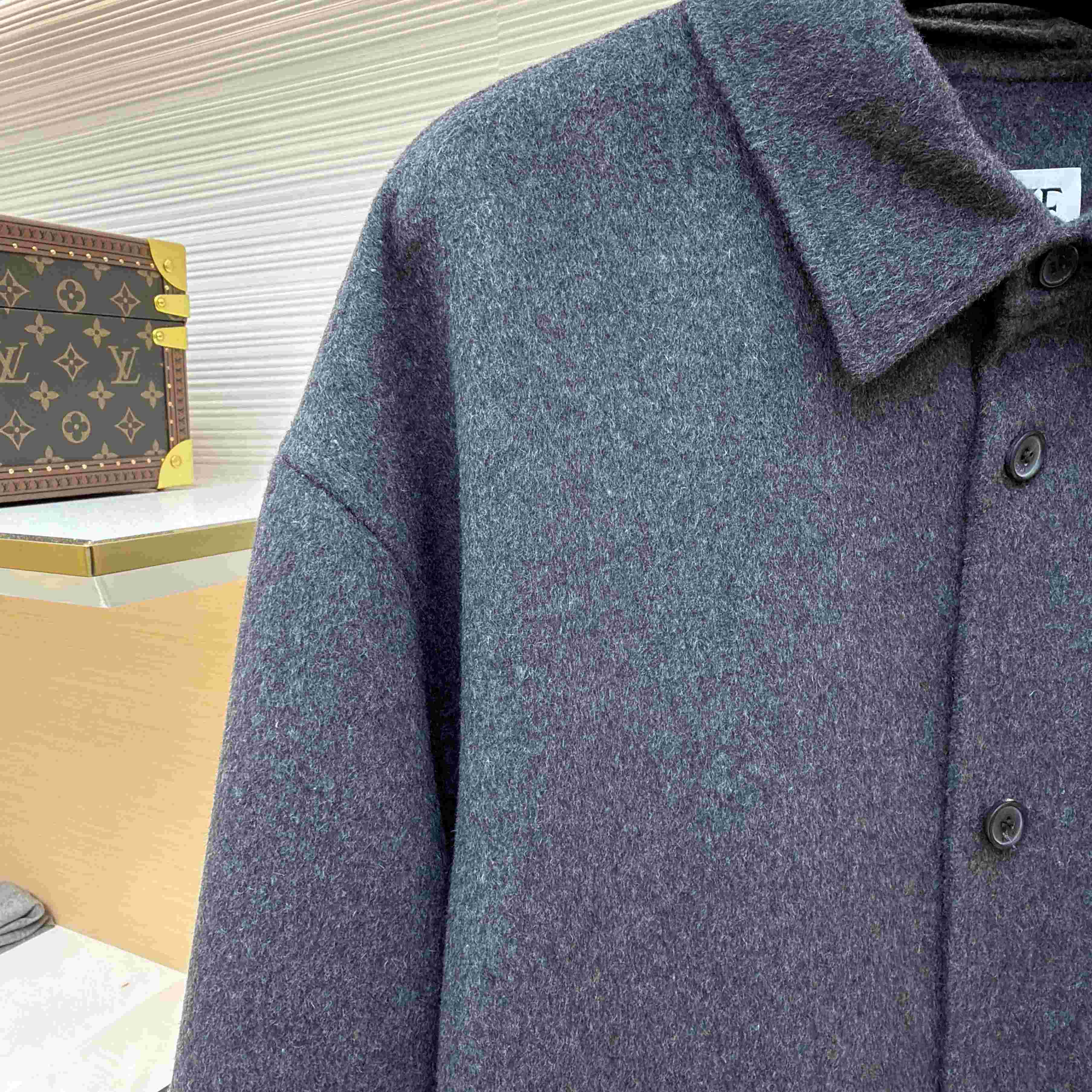 Loewe Overshirt In Wool And Cashmere - DopestKickz