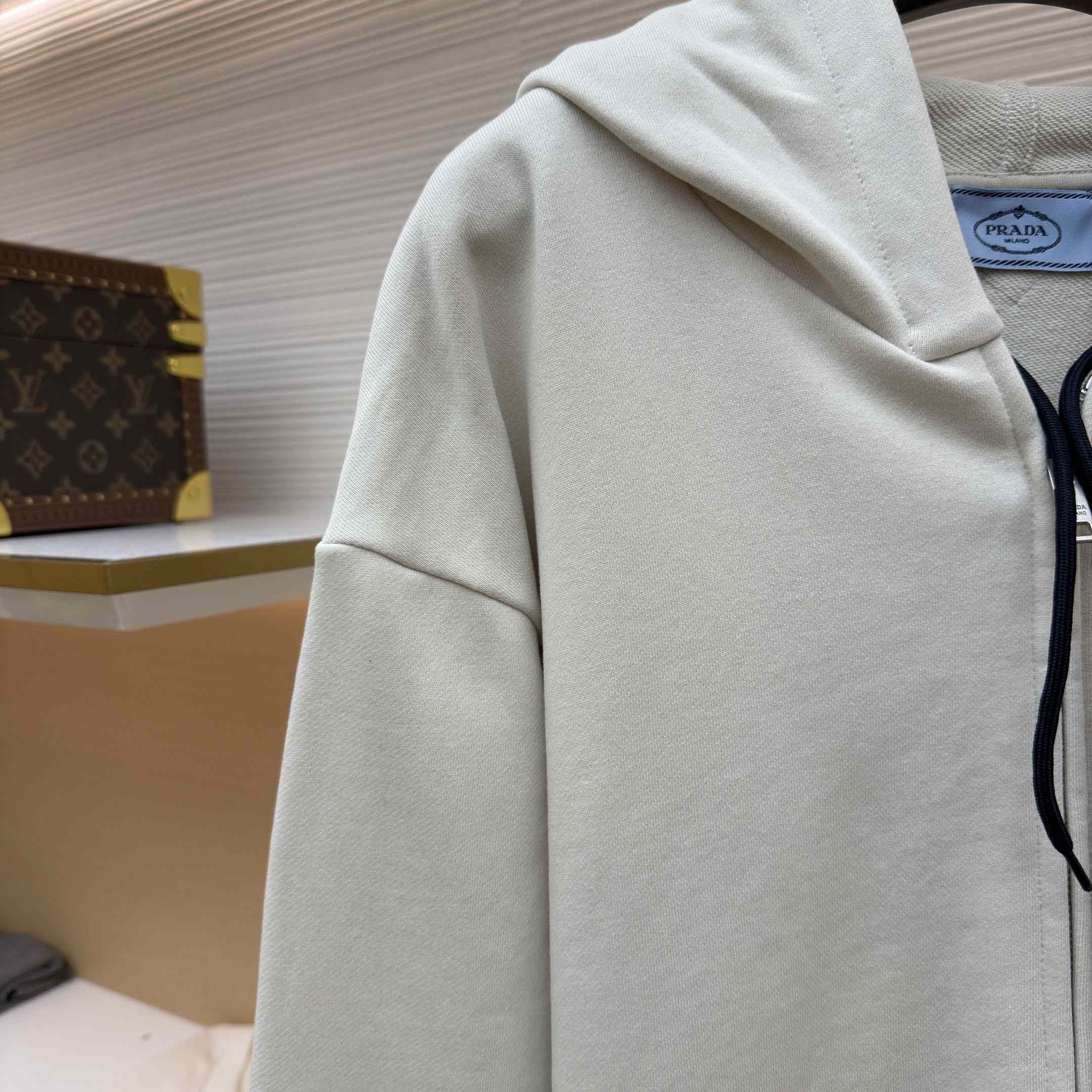 Prada   Cotton Fleece Zipper Hoodie - DopestKickz