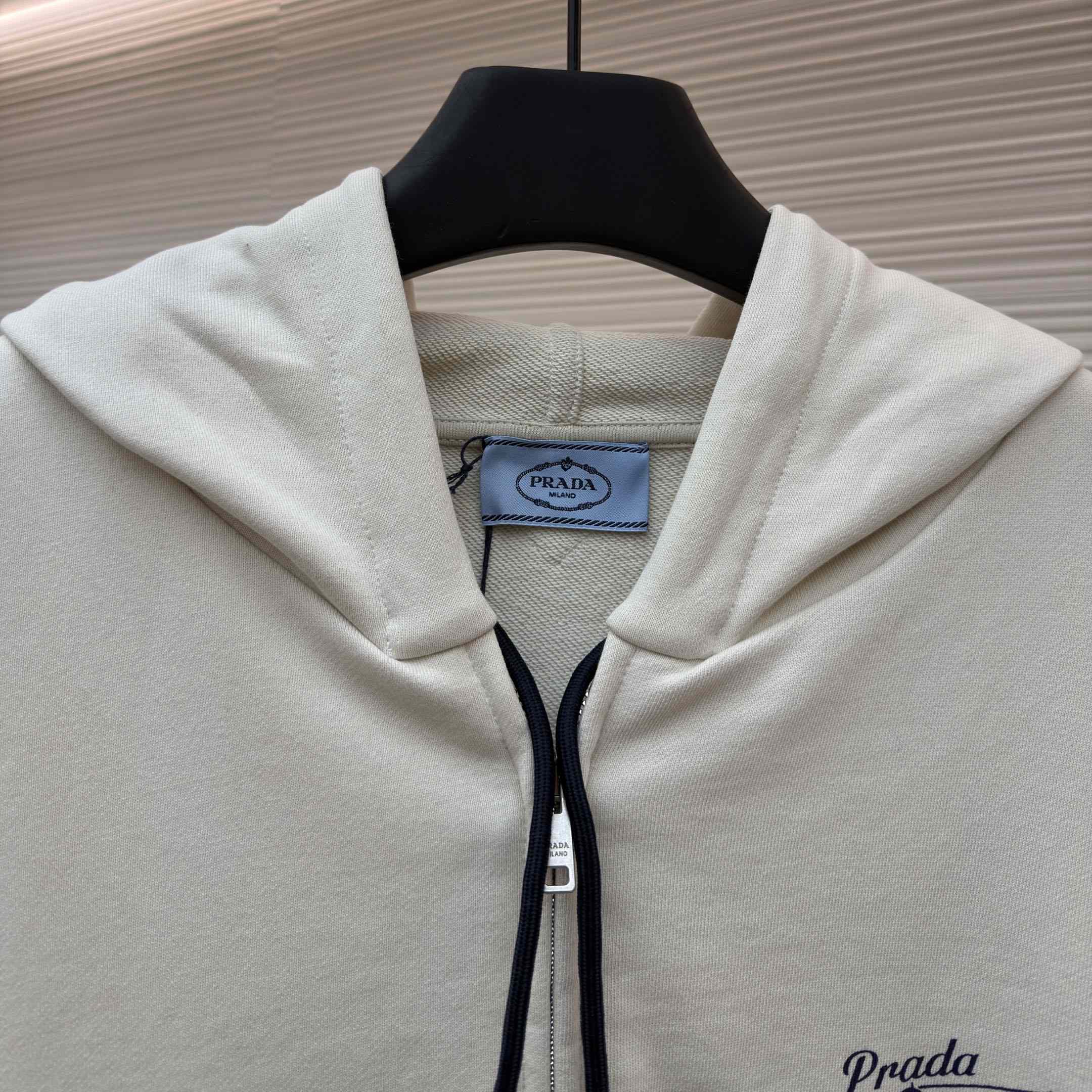 Prada   Cotton Fleece Zipper Hoodie - DopestKickz