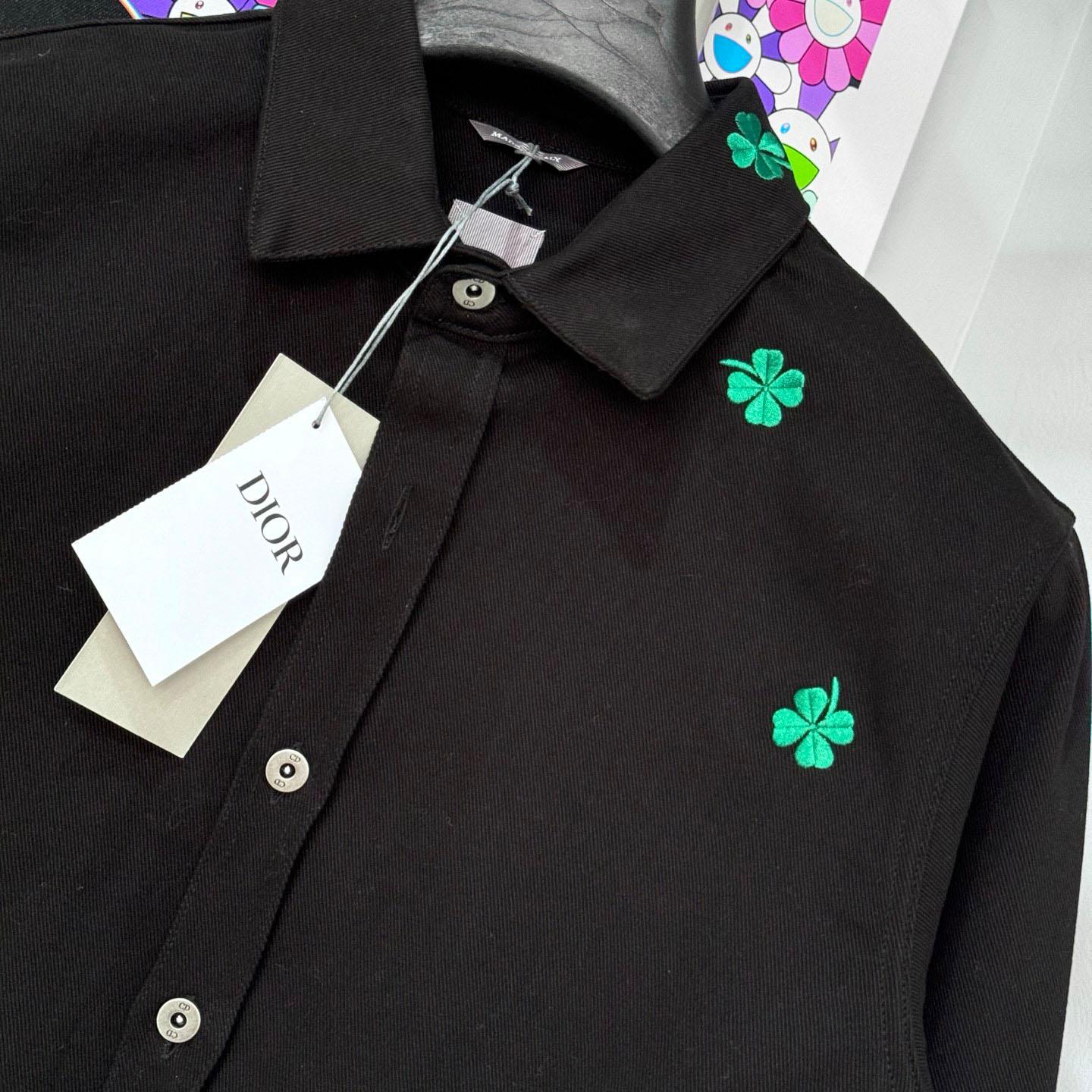 Dior Overshirt with Dior Clover Embroidery  - DopestKickz