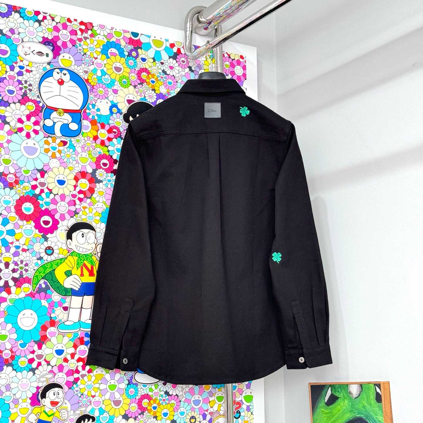 Dior Overshirt with Dior Clover Embroidery  - DopestKickz