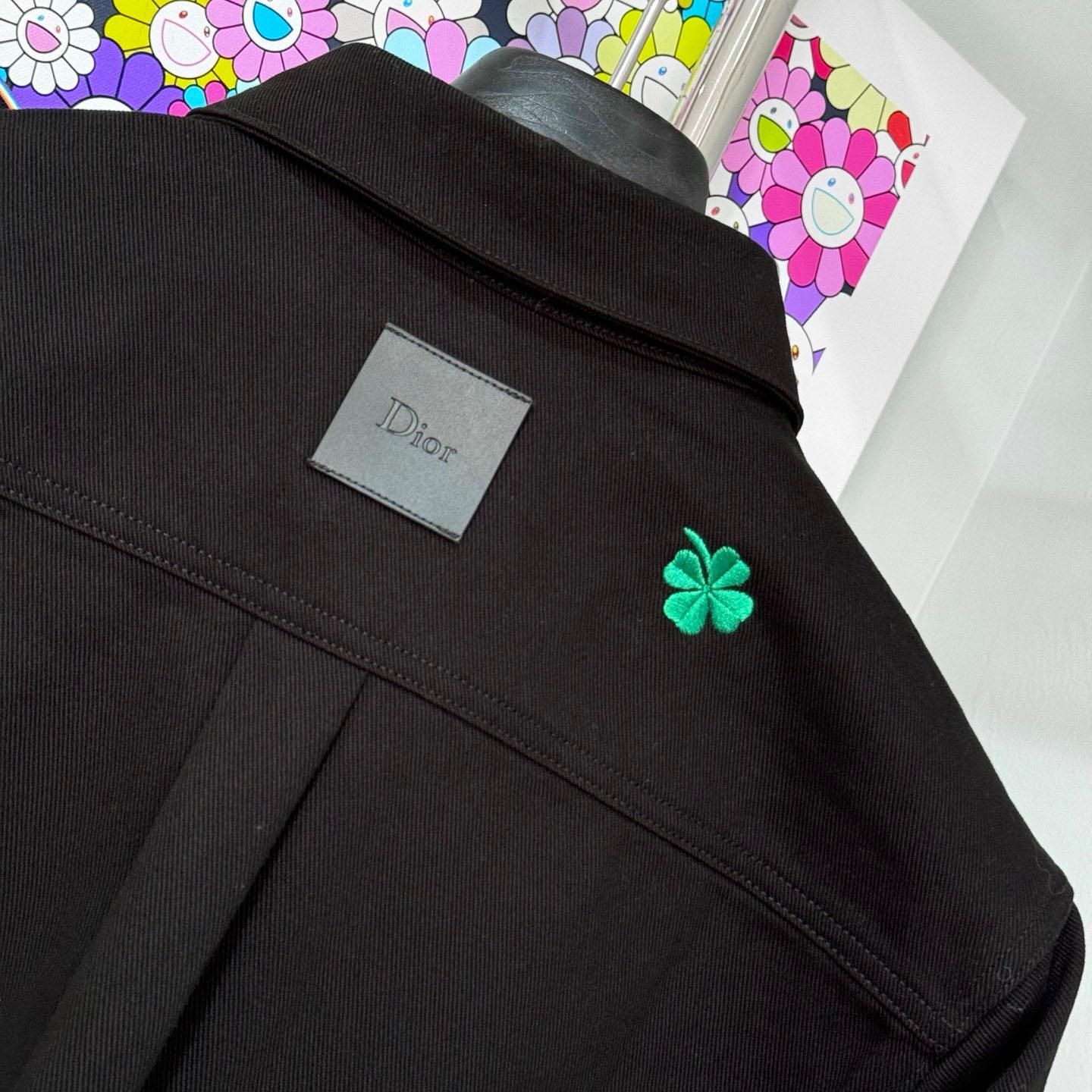 Dior Overshirt with Dior Clover Embroidery  - DopestKickz