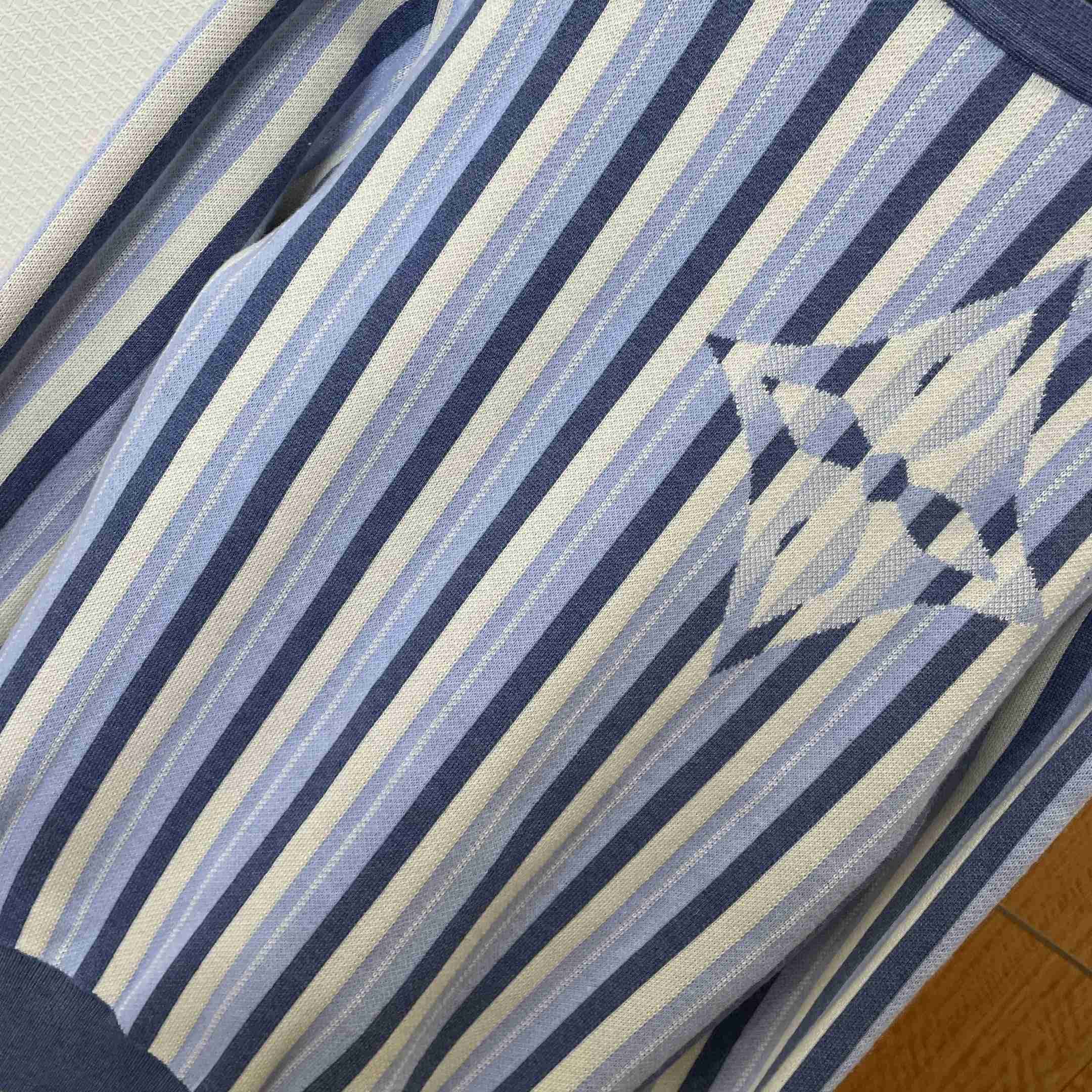 Louis Vuitton Striped Jacquard Cardigan 1AJUHI - DopestKickz