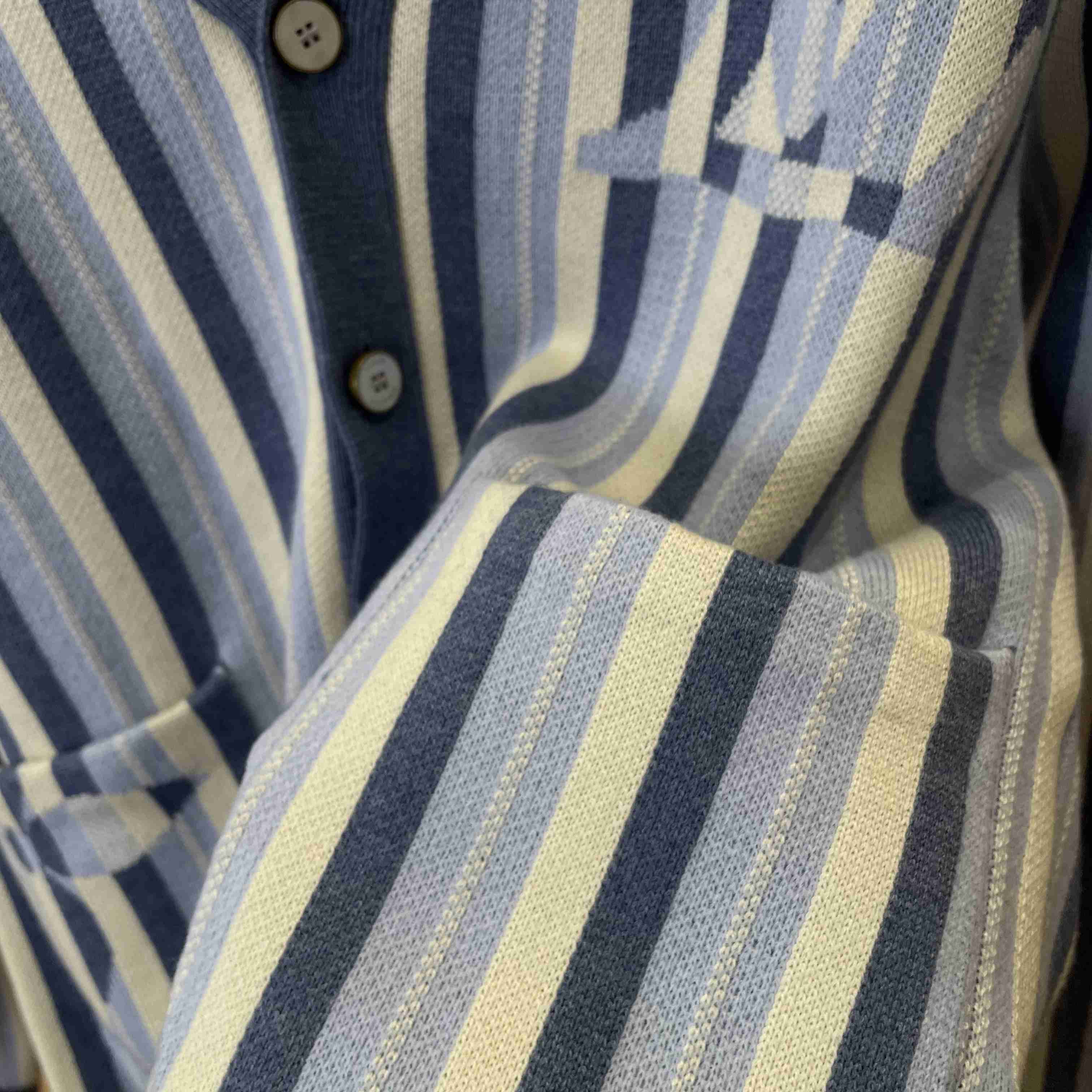 Louis Vuitton Striped Jacquard Cardigan 1AJUHI - DopestKickz