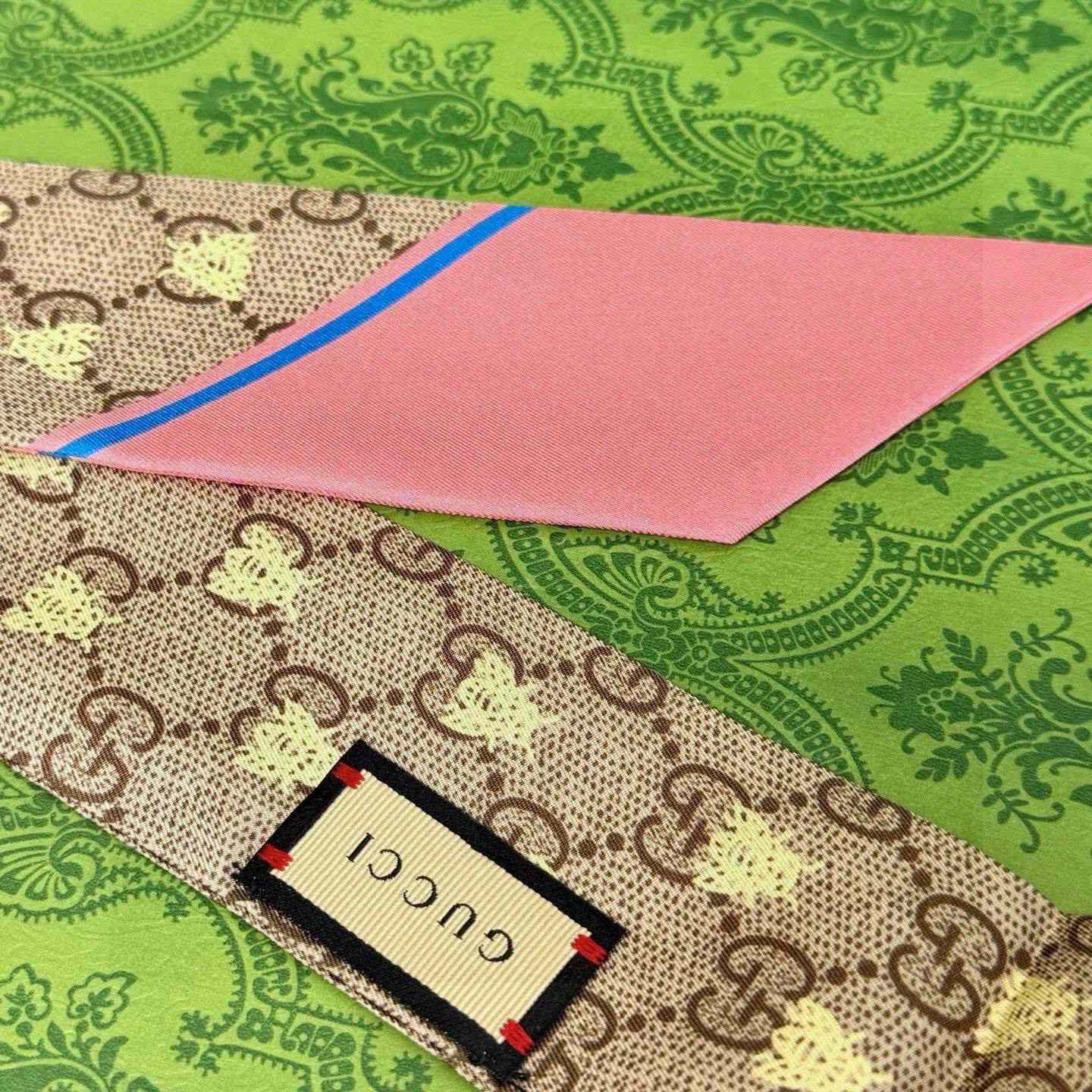 Gucci GG Jacquard Silk Scarf 6x90cm - DopestKickz