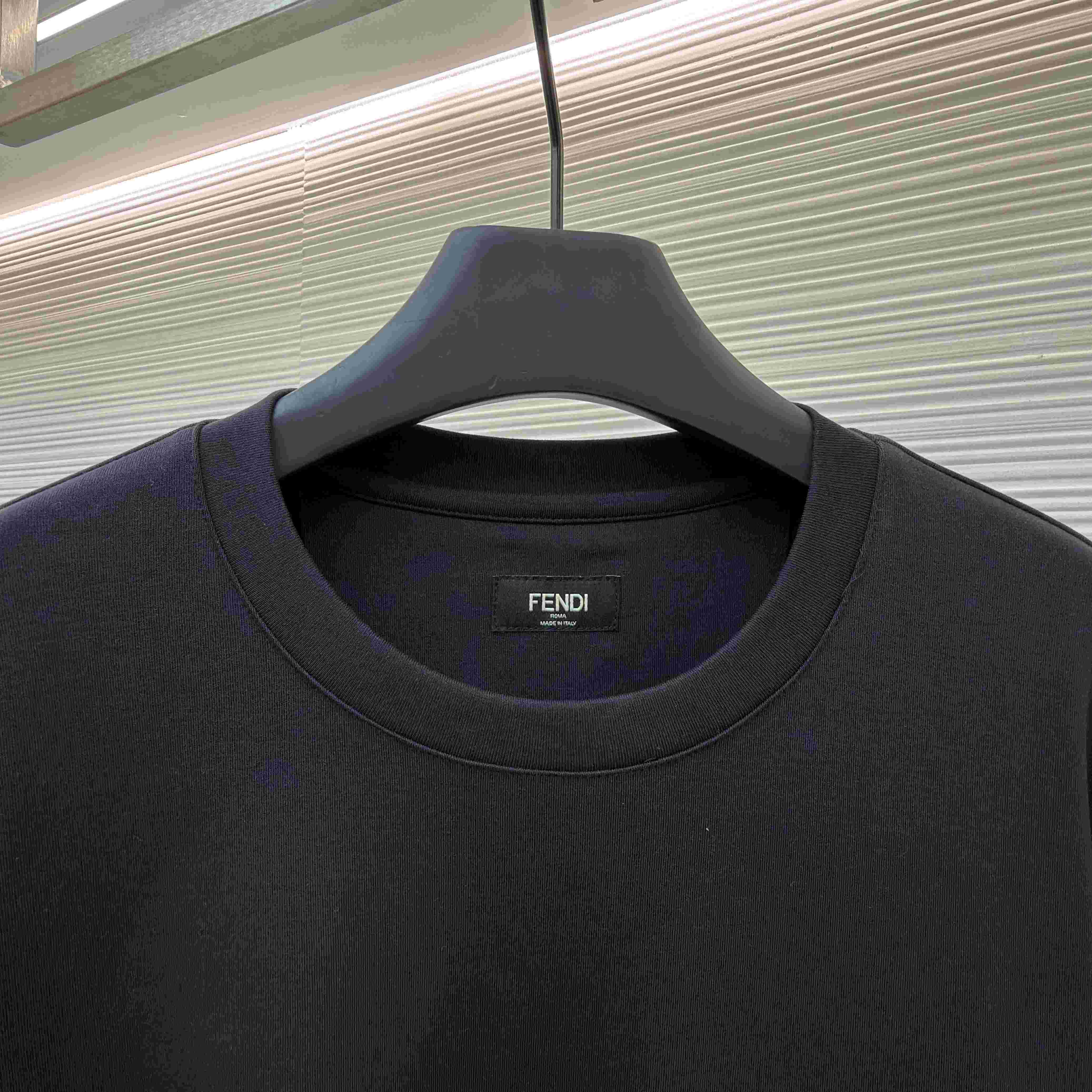 Fendi Black Cotton T-shirt - DopestKickz