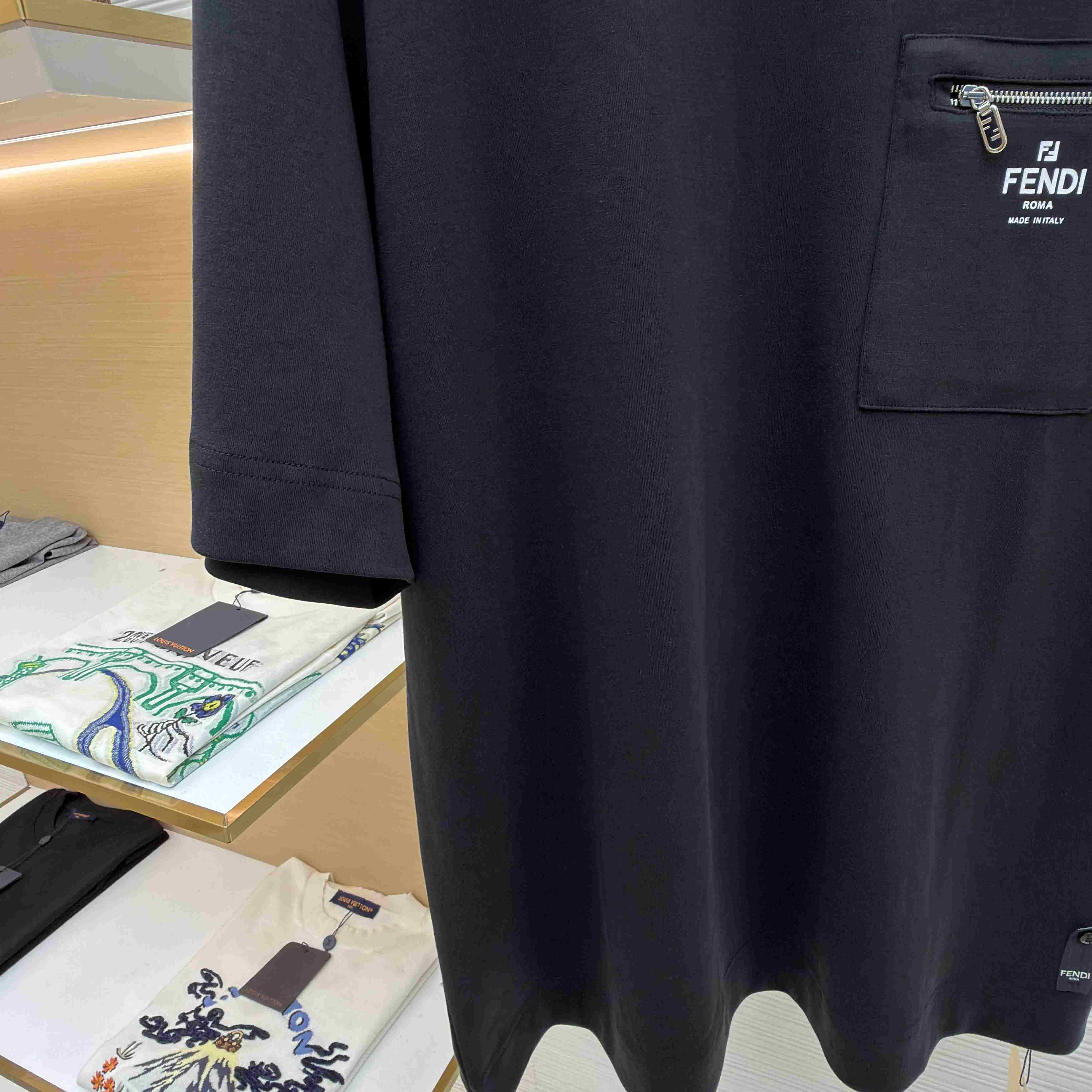 Fendi Black Cotton T-shirt - DopestKickz