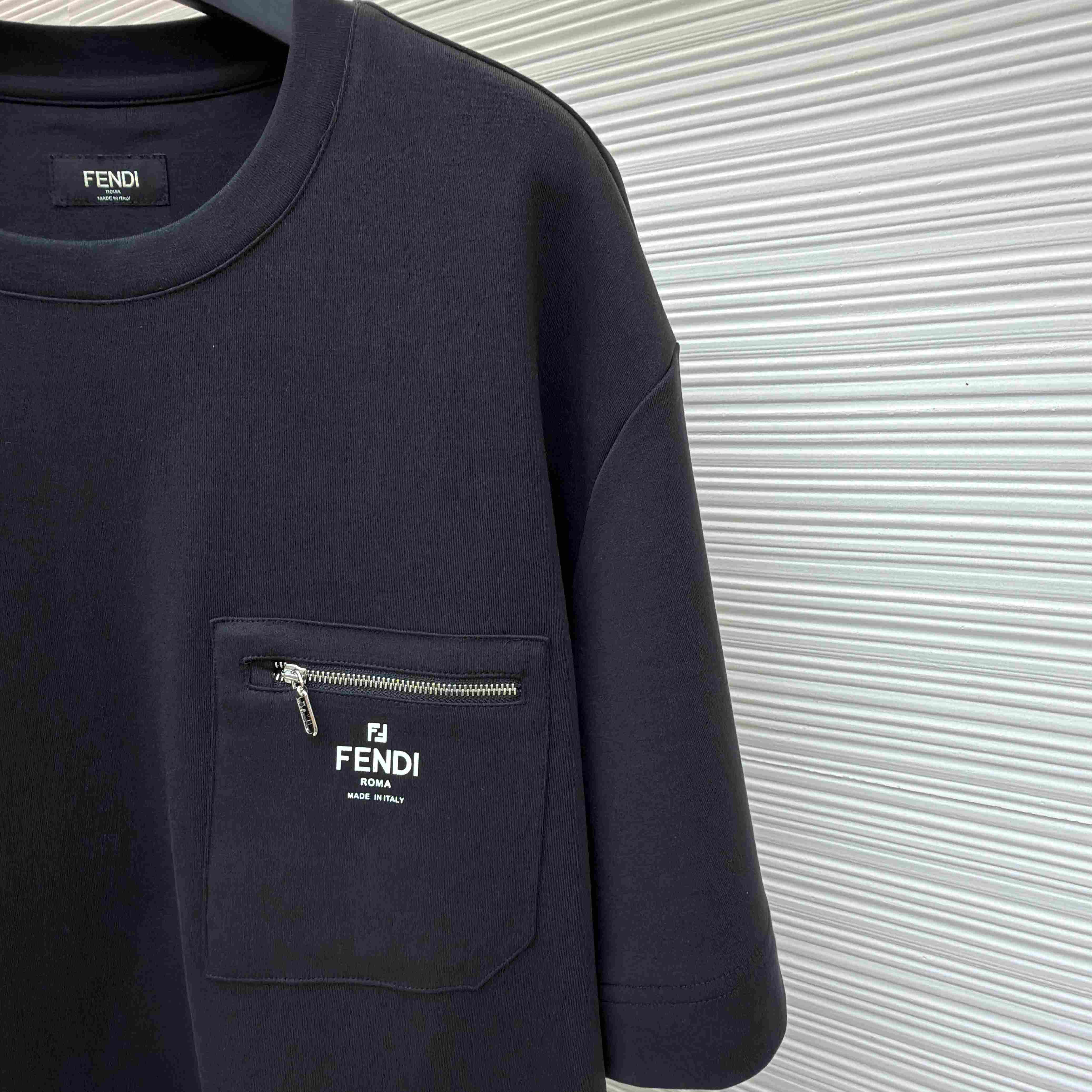 Fendi Black Cotton T-shirt - DopestKickz