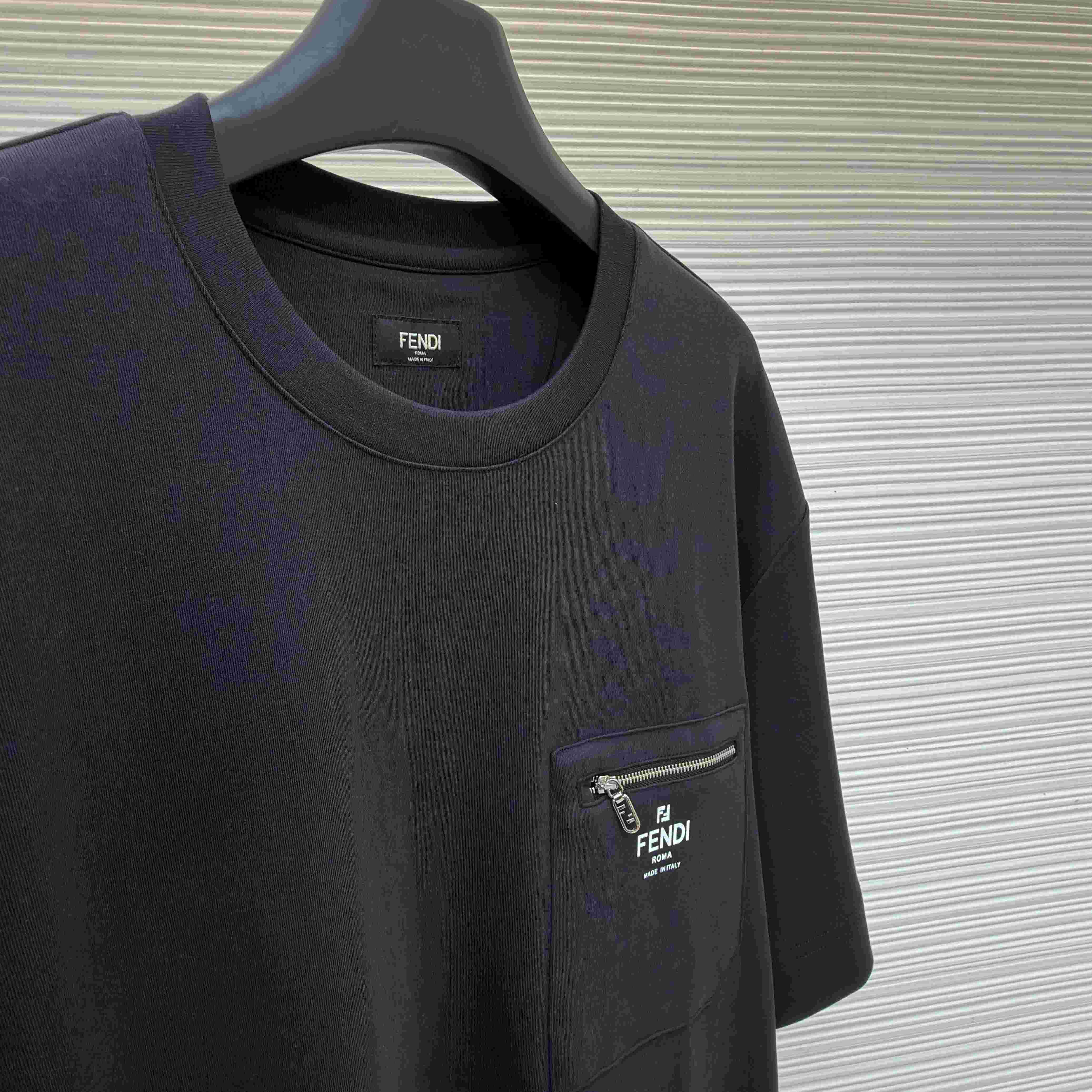 Fendi Black Cotton T-shirt - DopestKickz