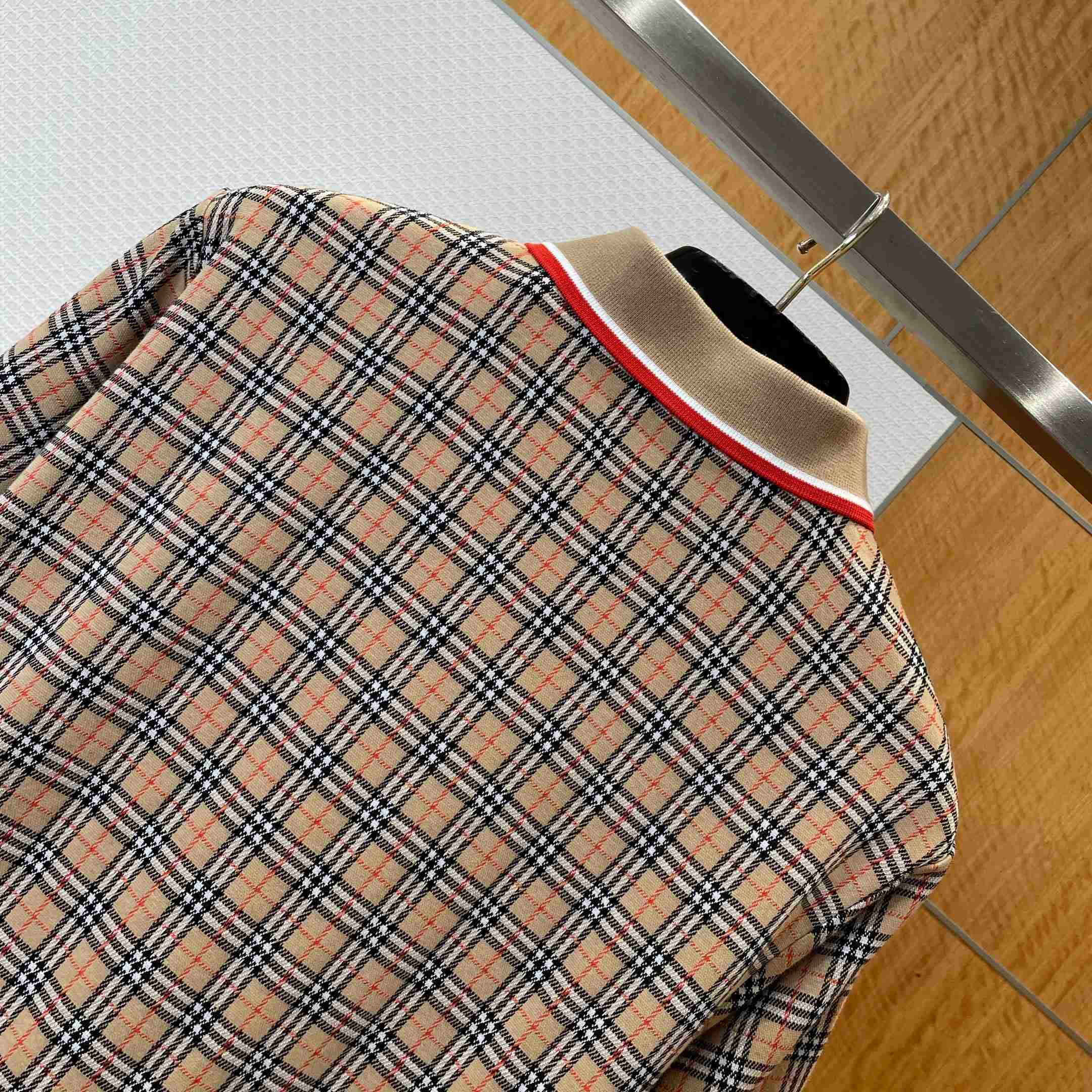 Burberry Check Cotton Blend Polo Shirt - DopestKickz