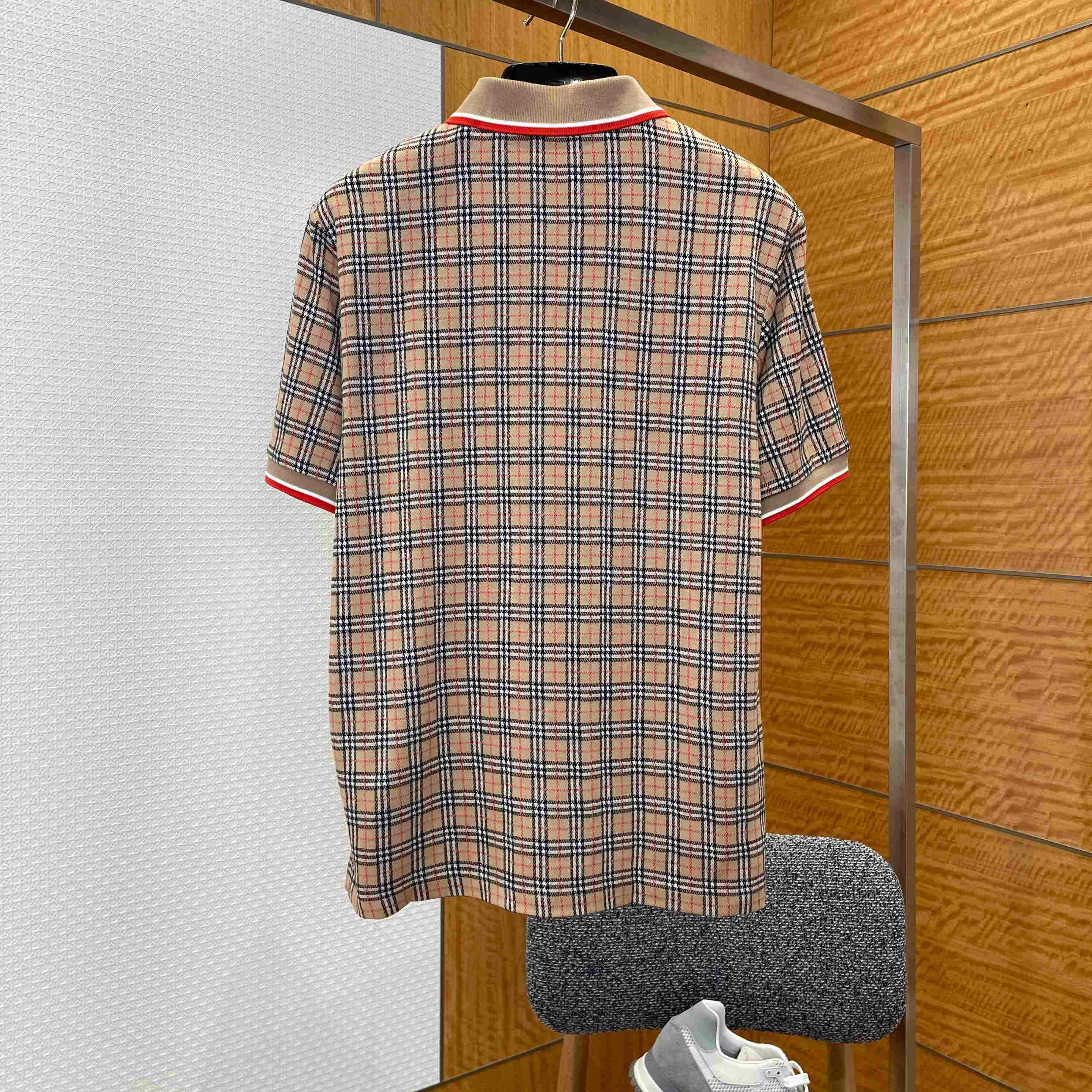 Burberry Check Cotton Blend Polo Shirt - DopestKickz