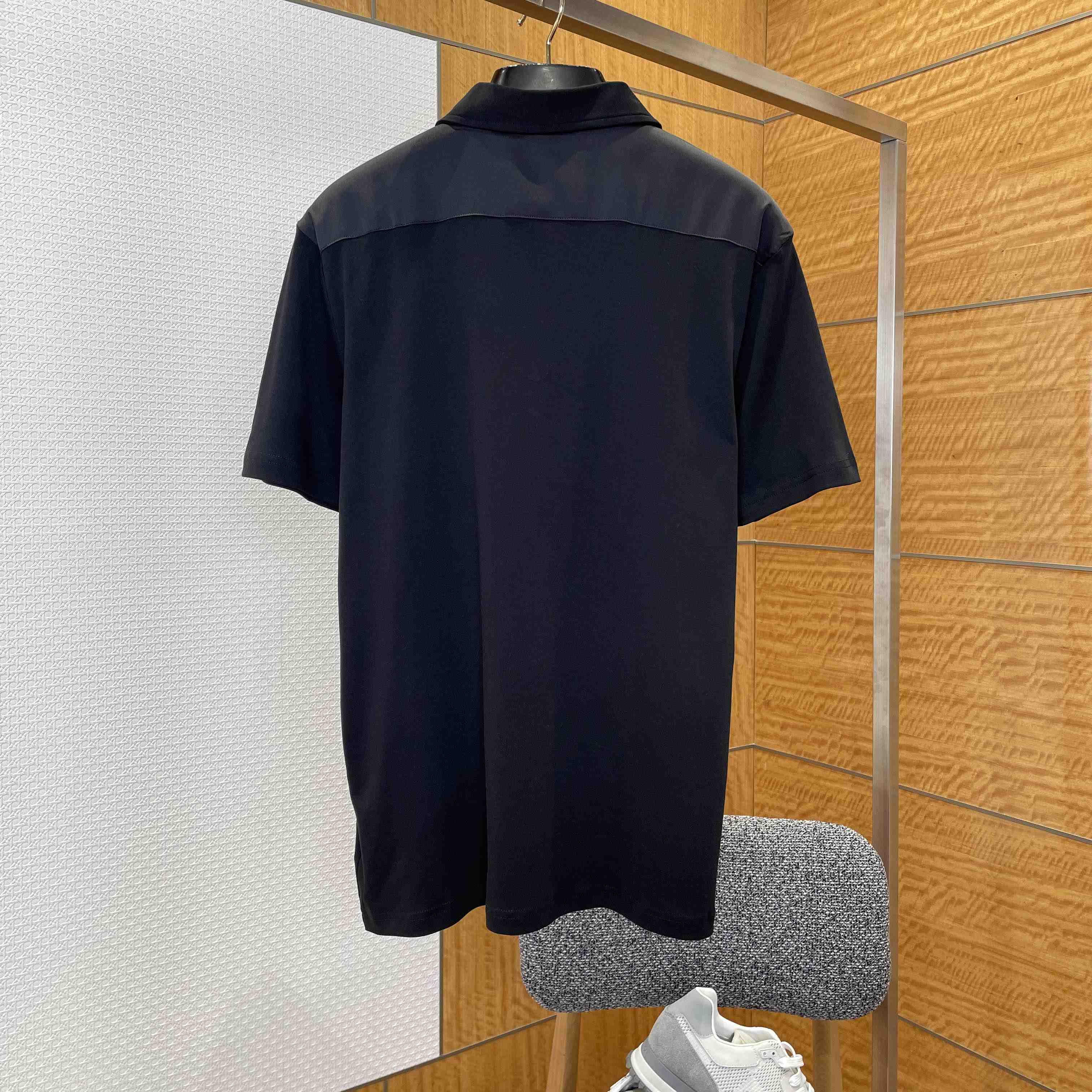 Prada Stretch Cotton Polo Shirt With Re-Nylon Details - DopestKickz