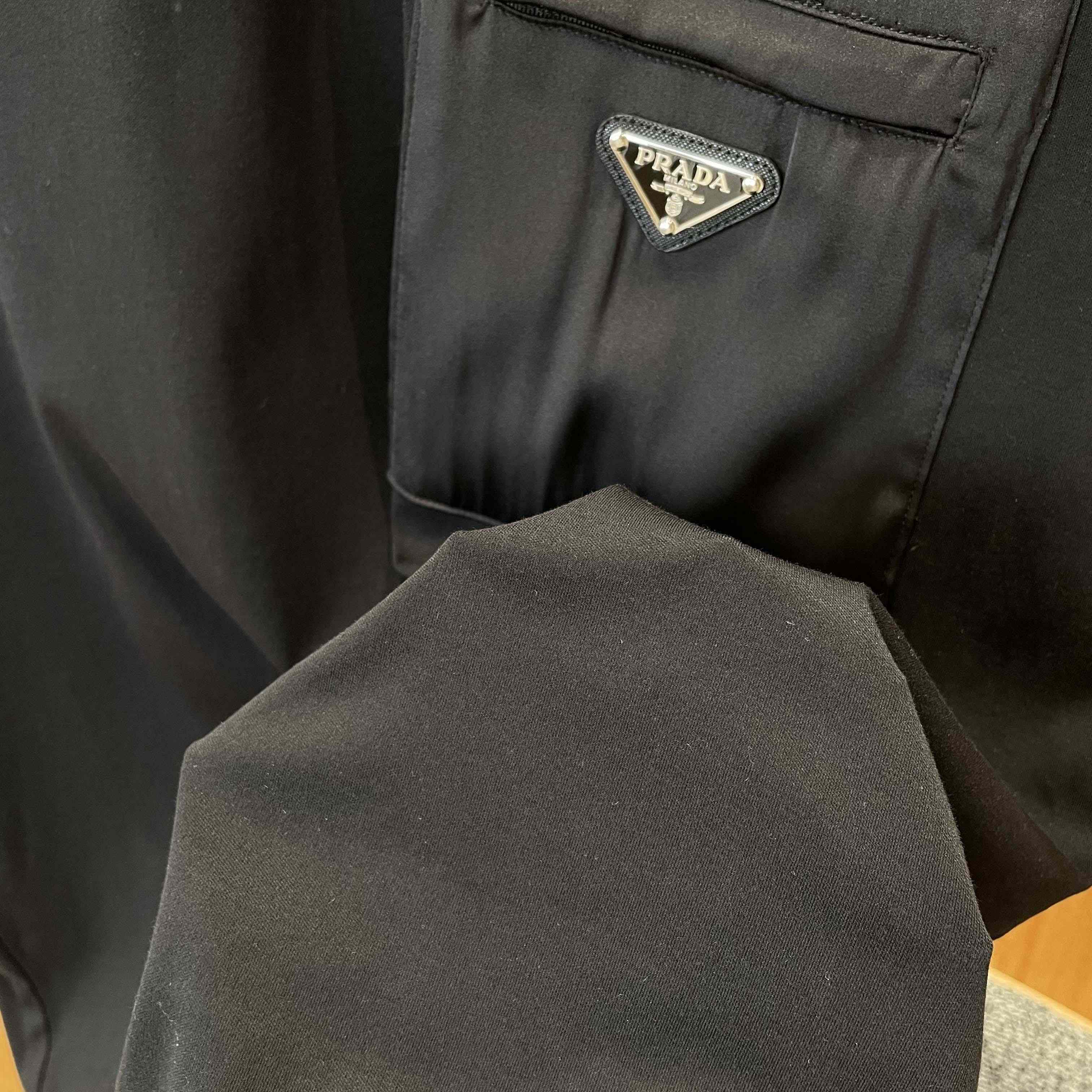 Prada Stretch Cotton Polo Shirt With Re-Nylon Details - DopestKickz