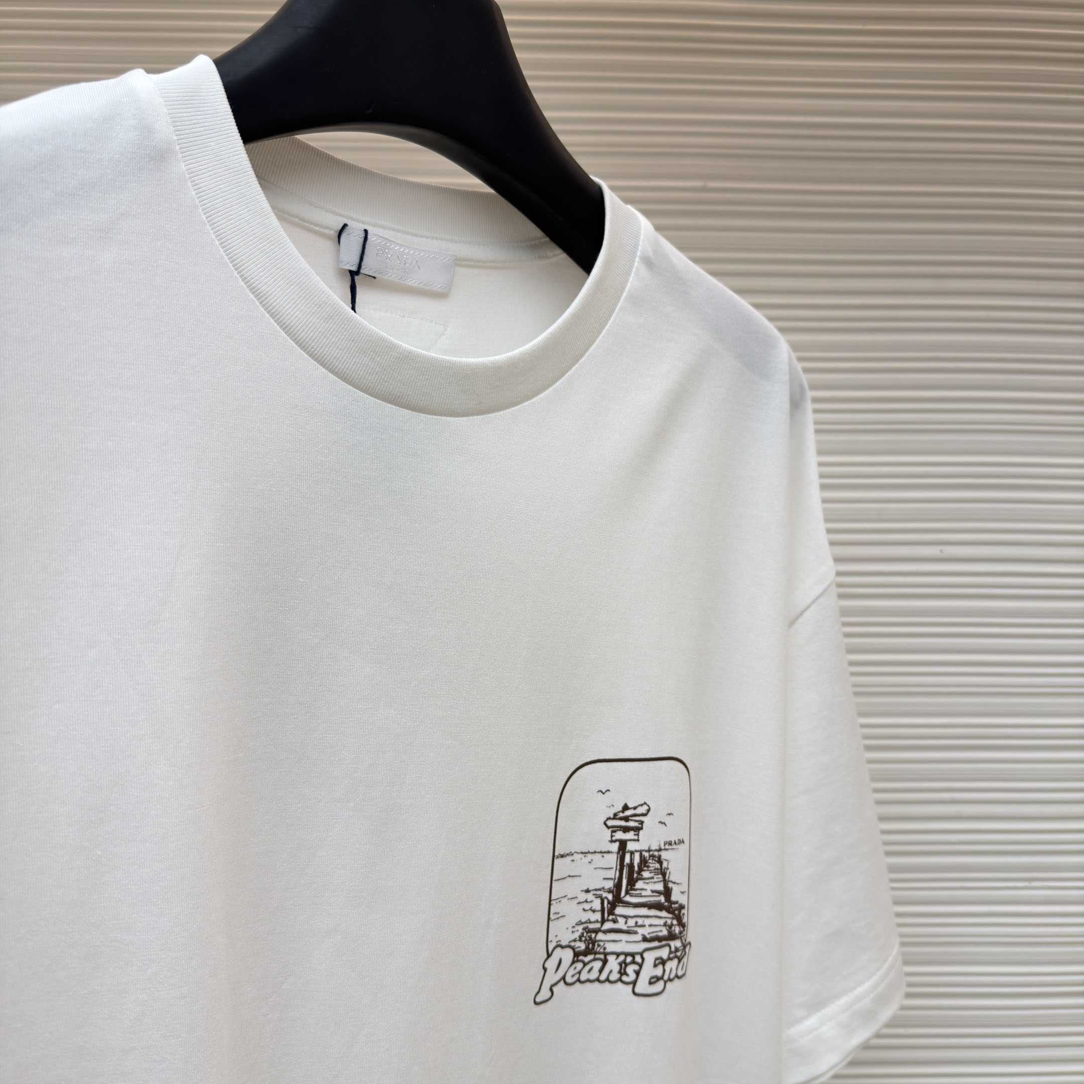 Prada Printed Cotton T-shirt - DopestKickz