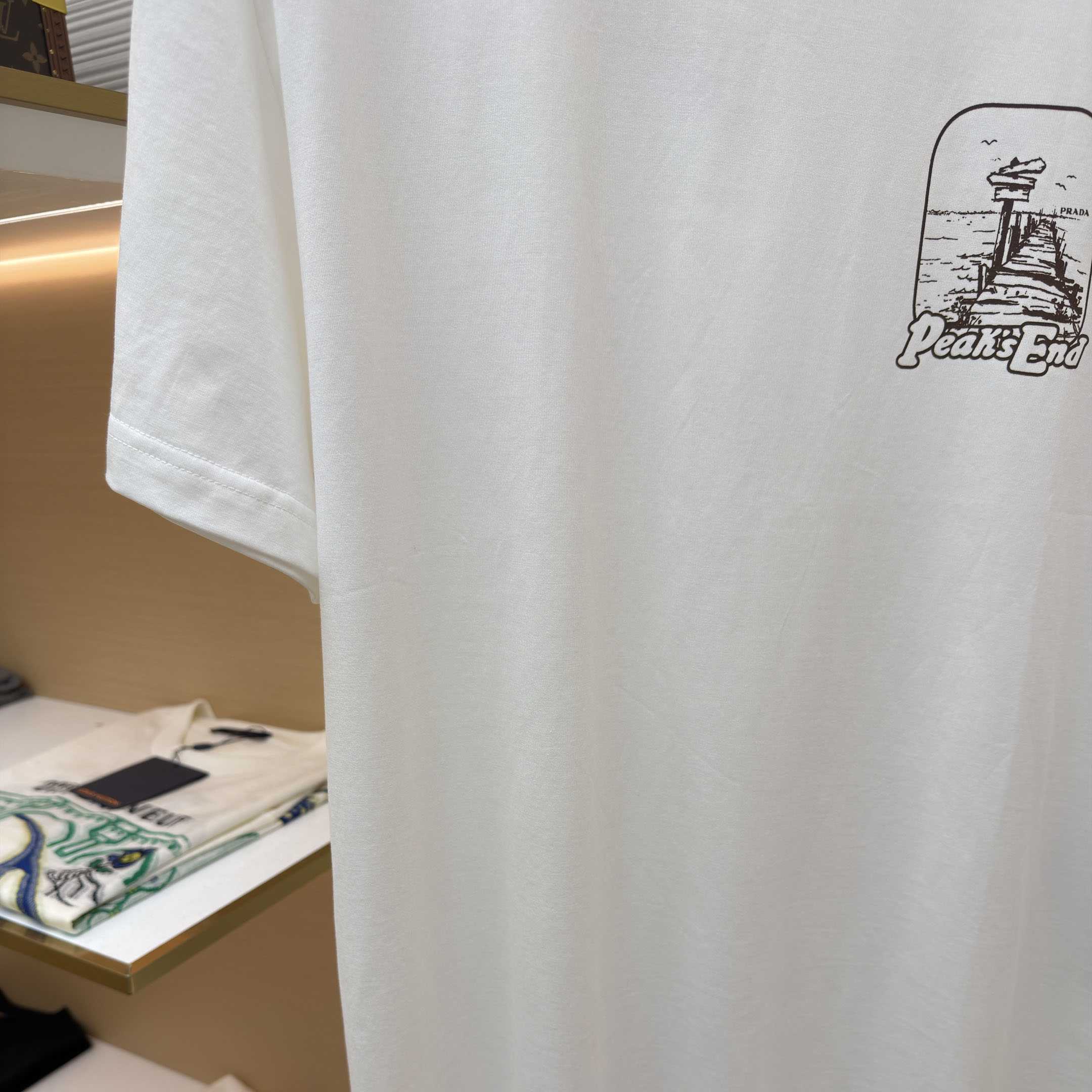 Prada Printed Cotton T-shirt - DopestKickz