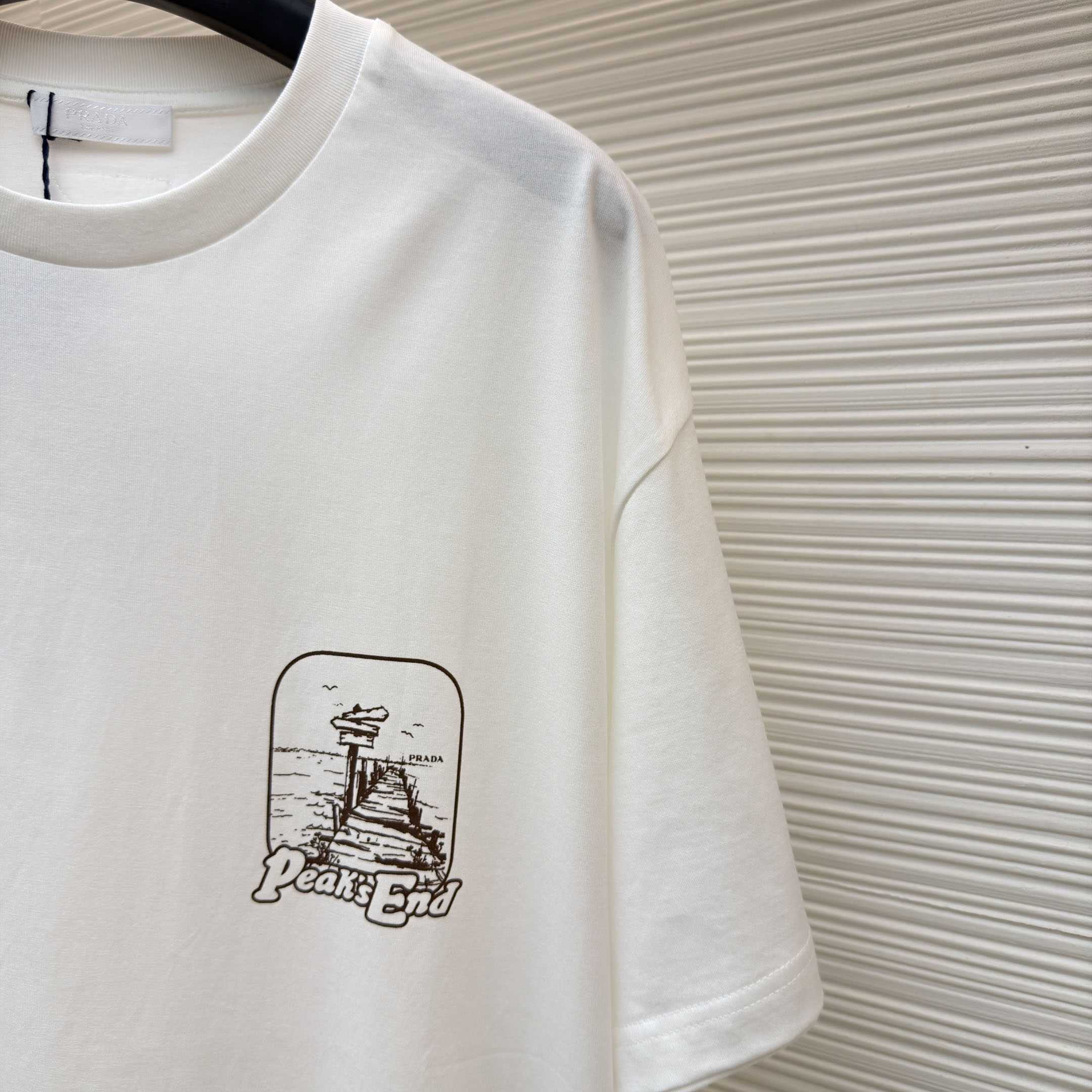 Prada Printed Cotton T-shirt - DopestKickz