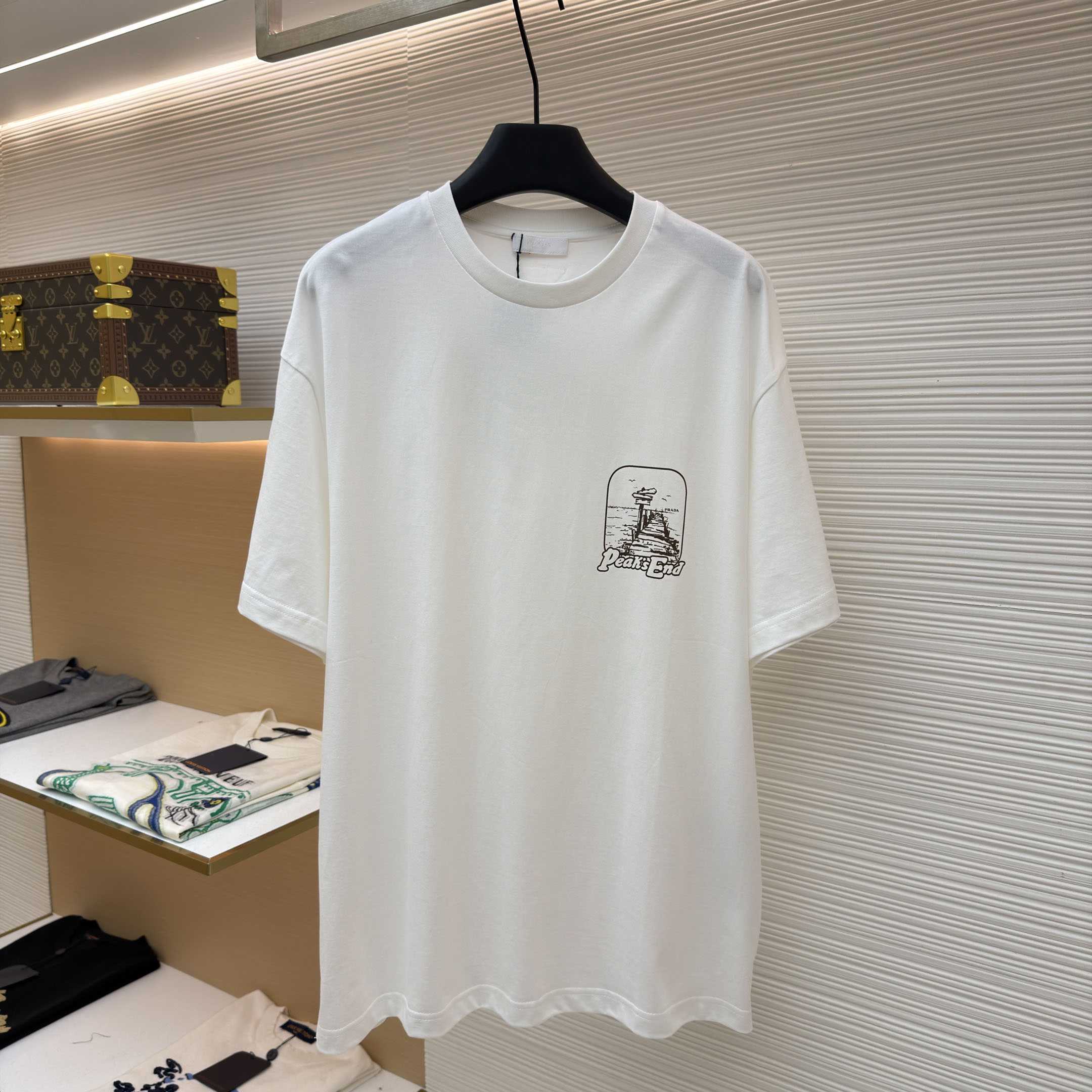 Prada Printed Cotton T-shirt - DopestKickz