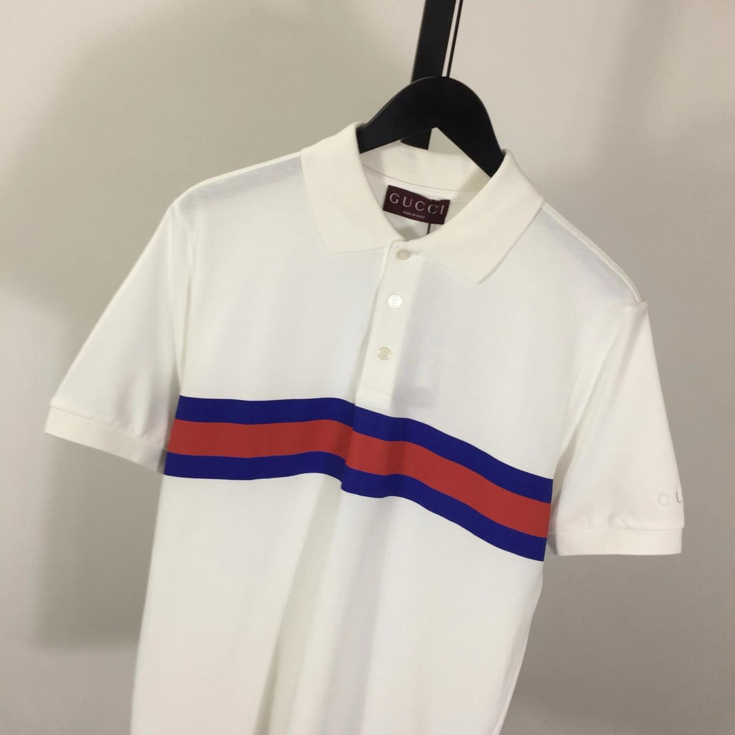 Gucci Cotton Piquet Polo Shirt With Web  - DopestKickz