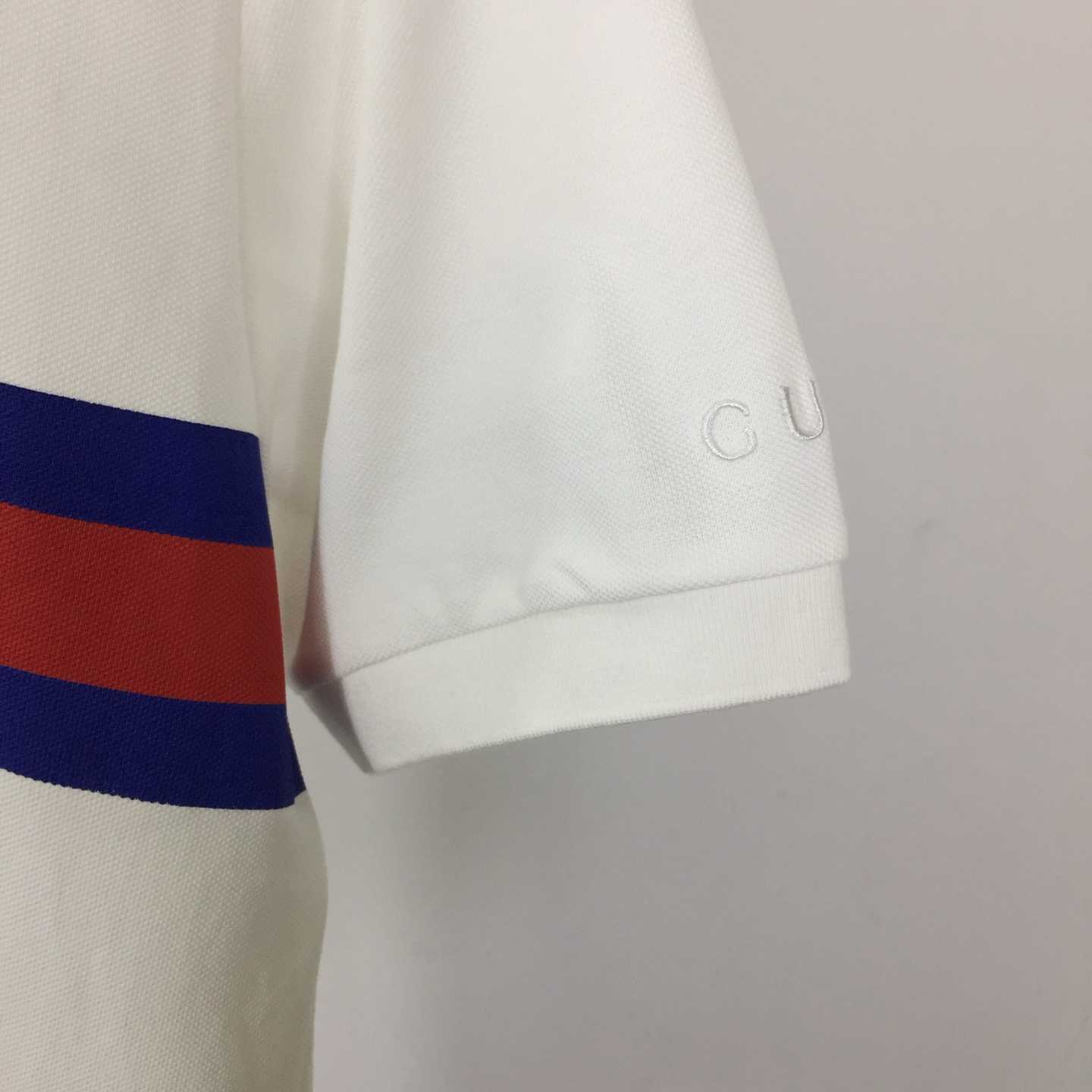 Gucci Cotton Piquet Polo Shirt With Web  - DopestKickz