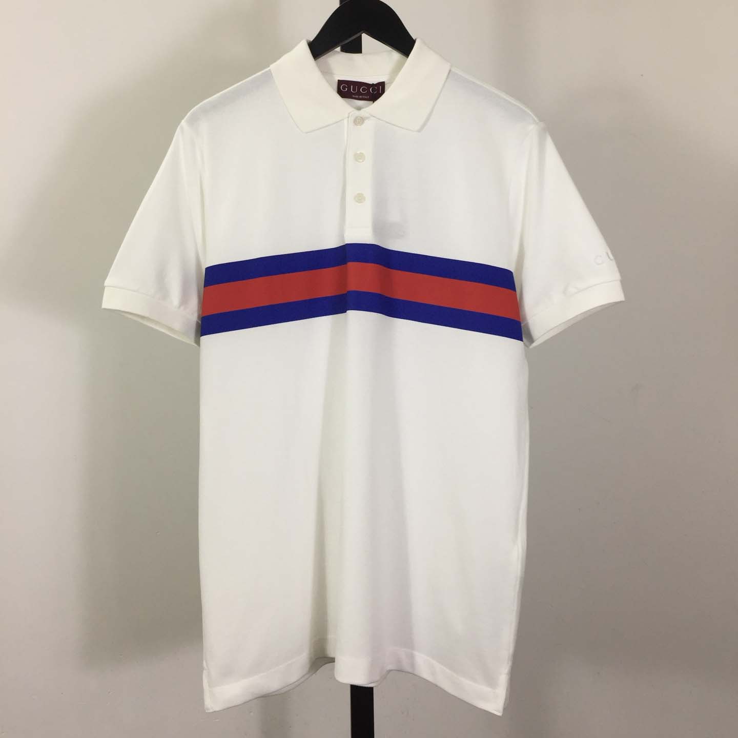Gucci Cotton Piquet Polo Shirt With Web  - DopestKickz