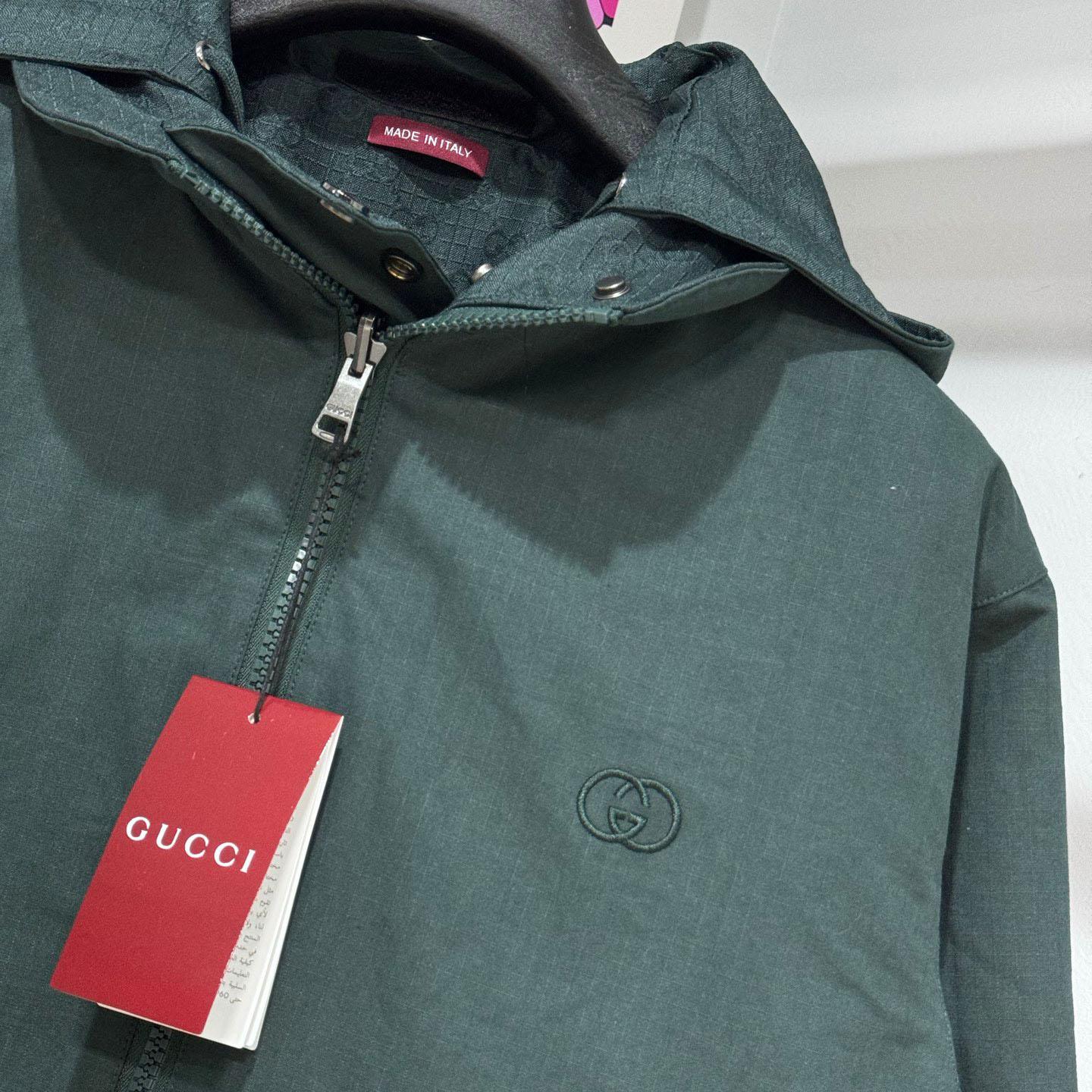 Gucci Reversible Cotton Ripstop Zip Jacket - DopestKickz