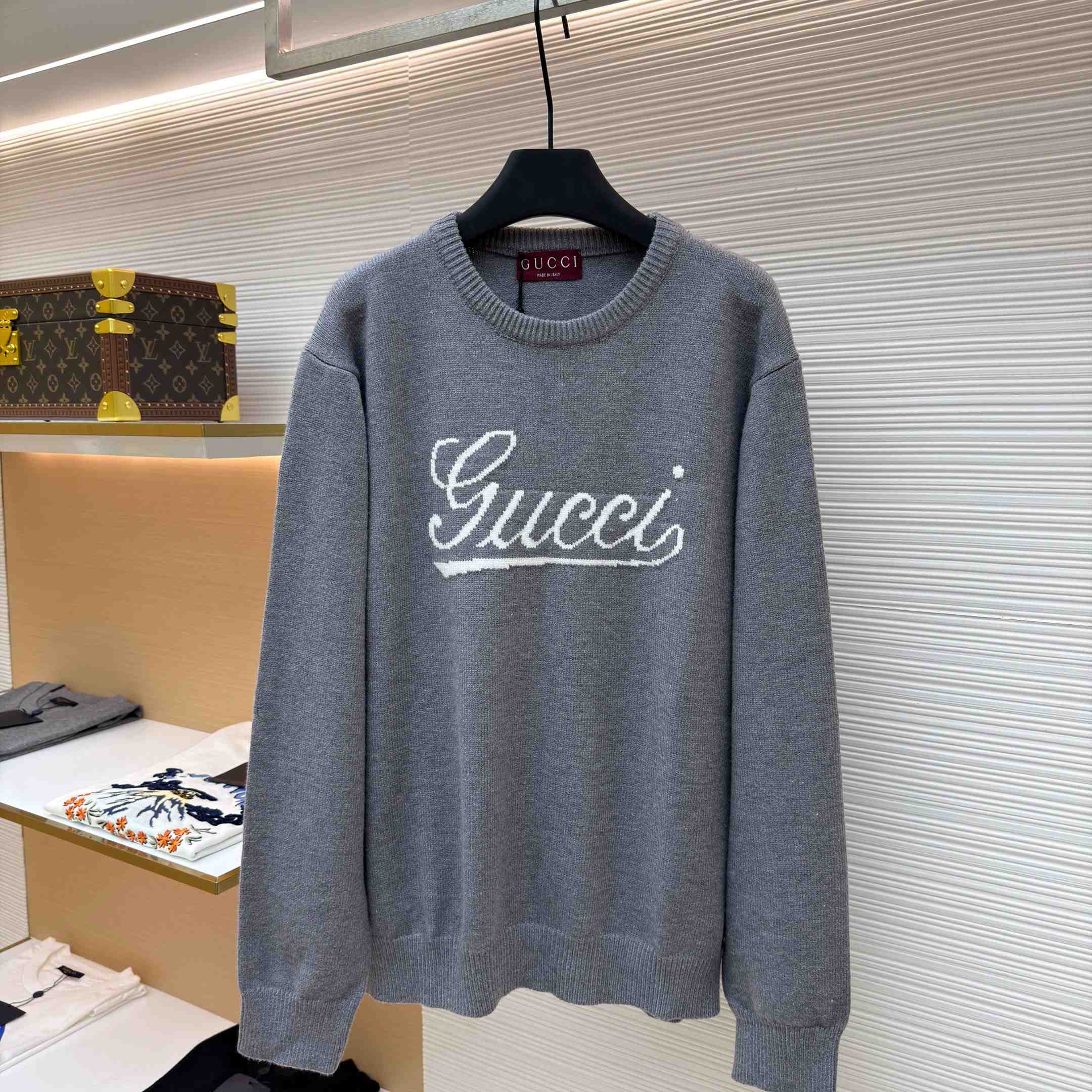 Gucci  Wool Sweater With Intarsia - DopestKickz