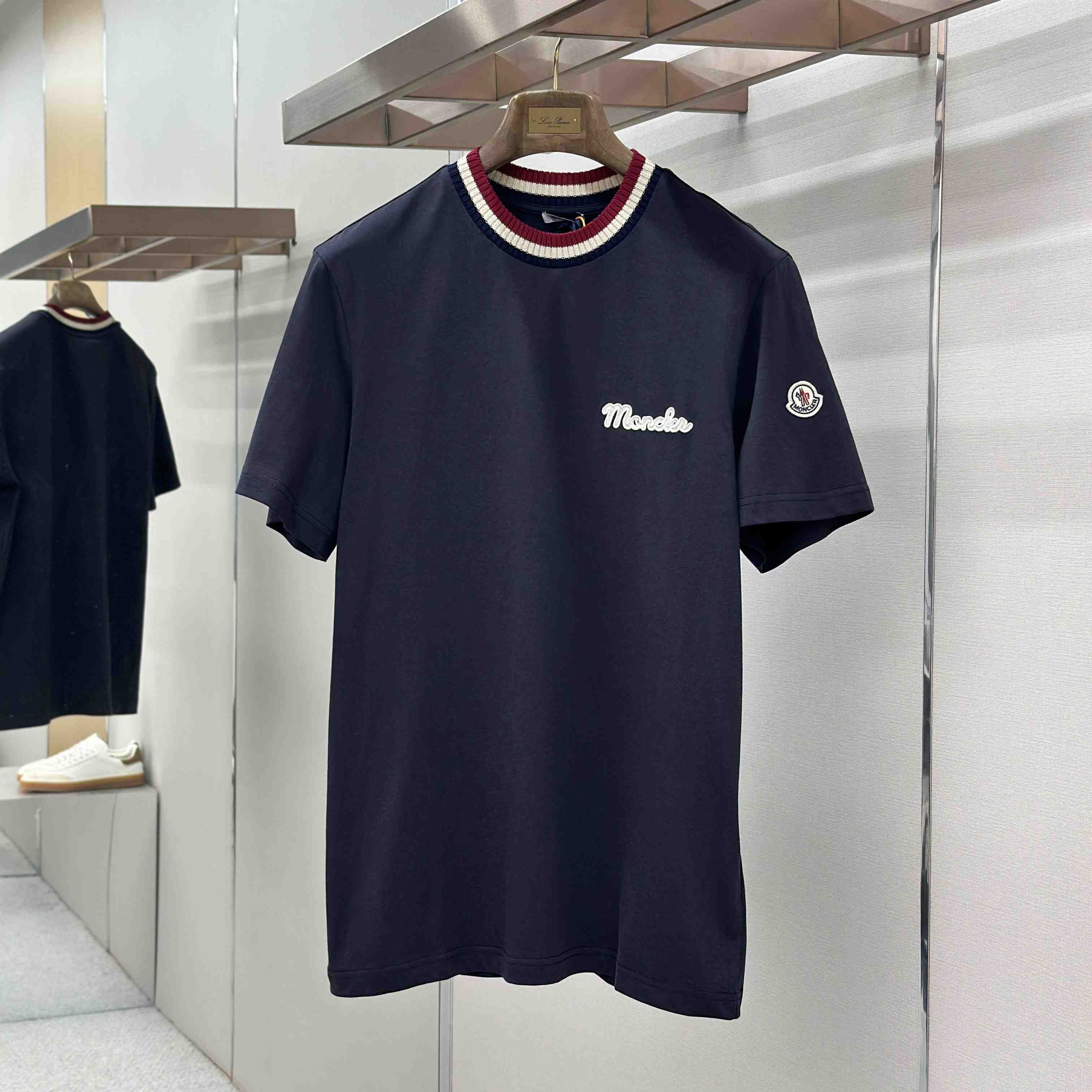 Moncler Embroidered Logo Cotton T-Shirt - DopestKickz