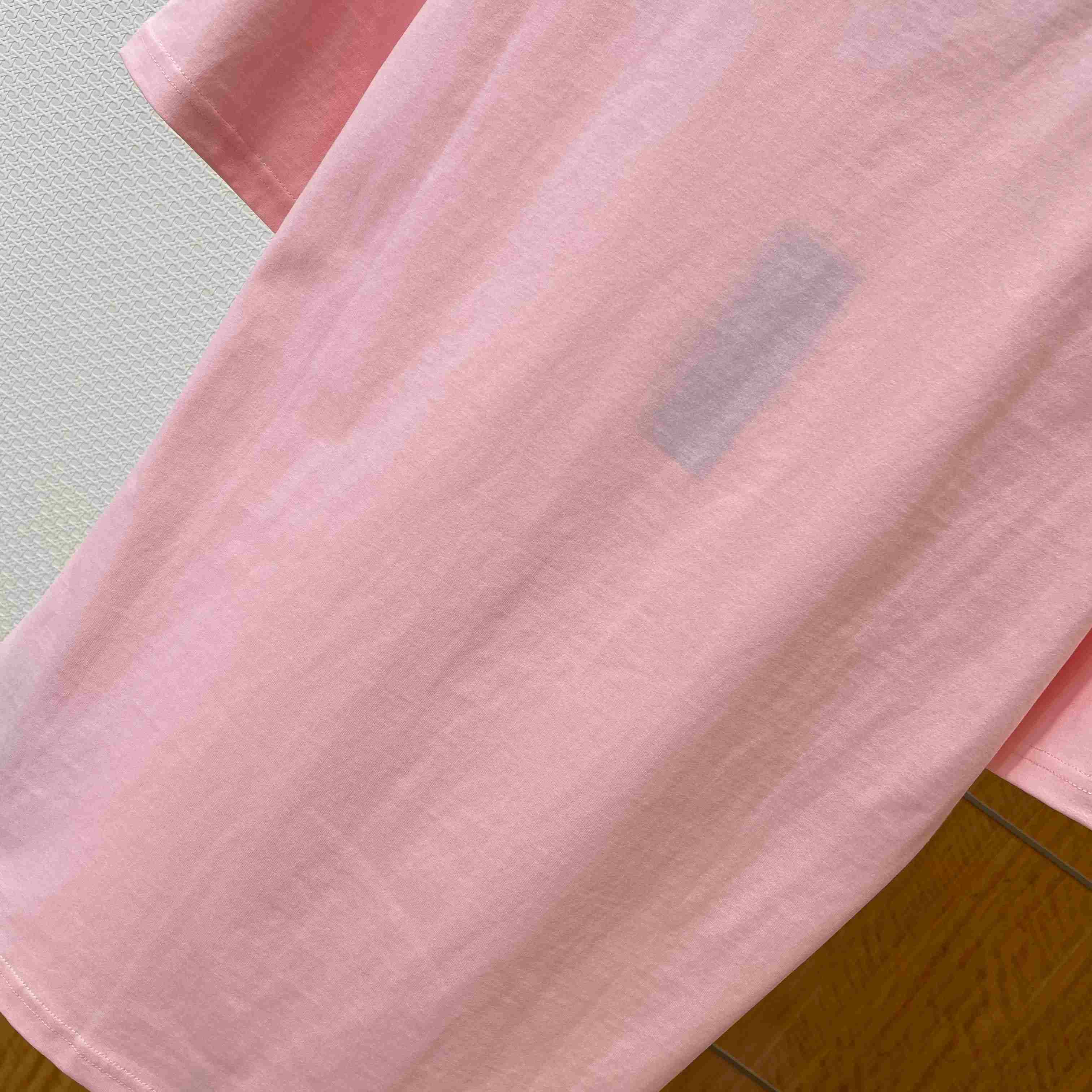 Dior T-Shirt with Dior Embroidery Pink - DopestKickz