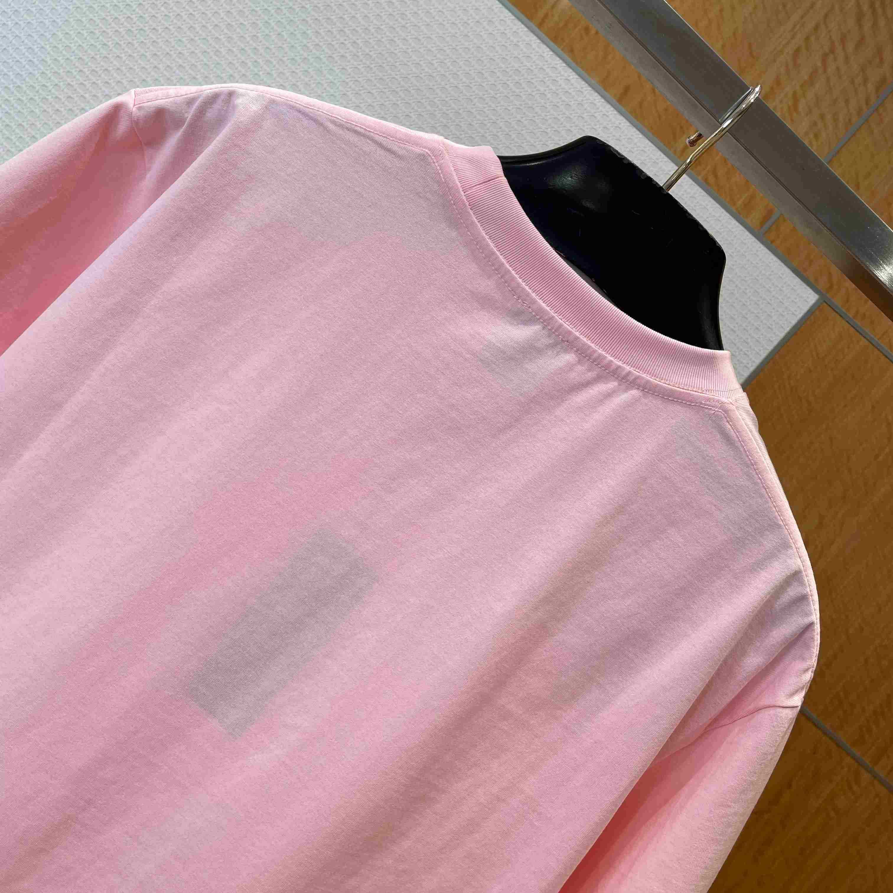 Dior T-Shirt with Dior Embroidery Pink - DopestKickz