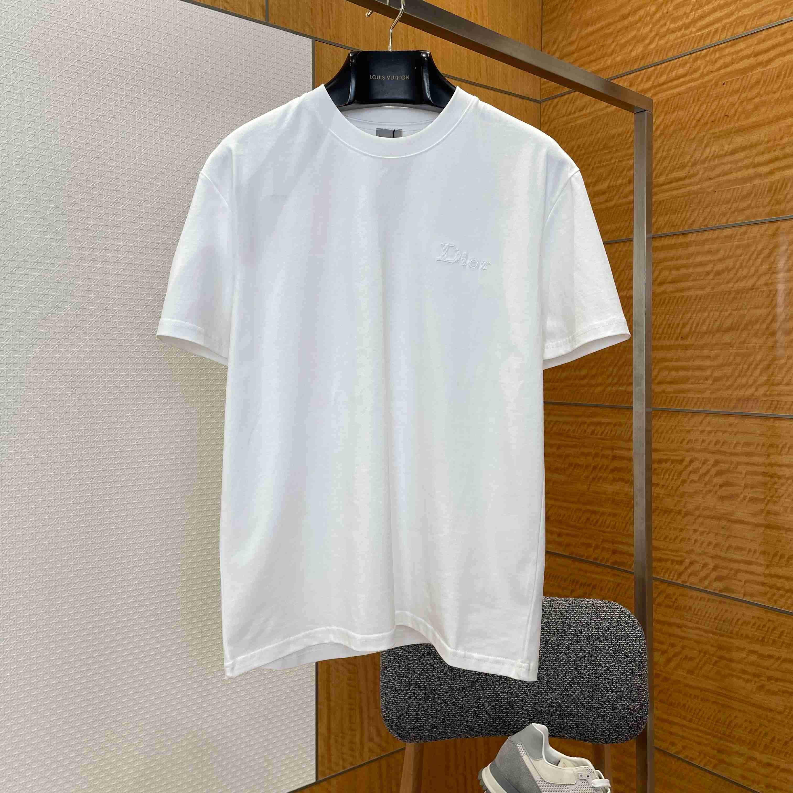 Dior T-Shirt with Dior Embroidery White - DopestKickz