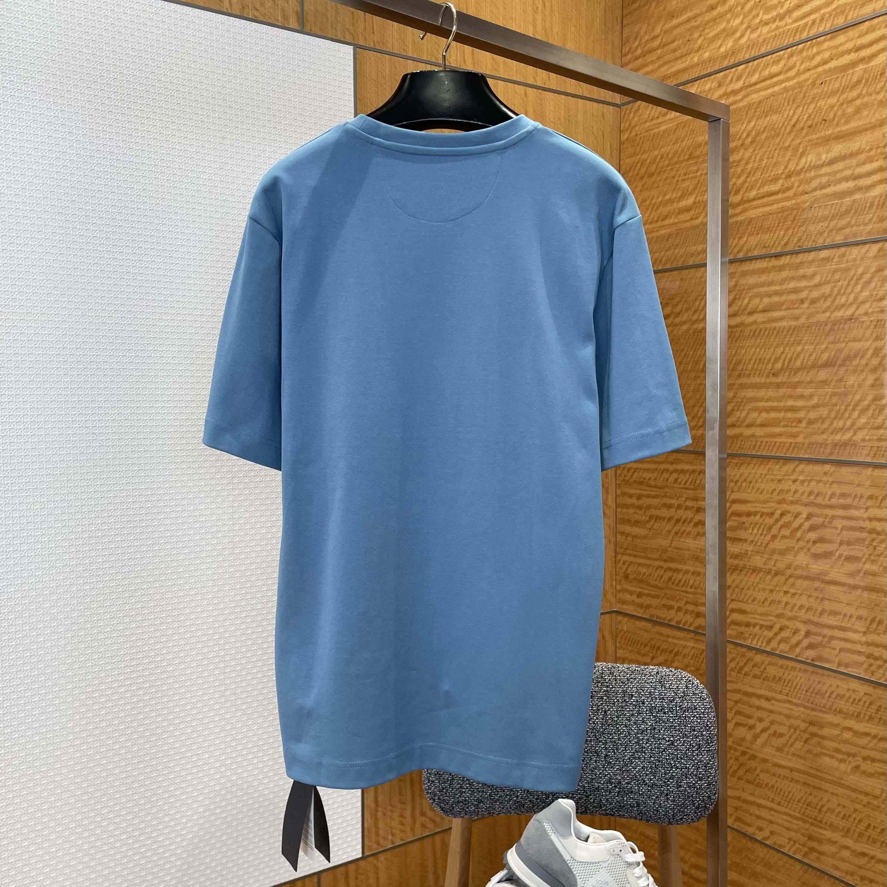 Fendi Light Blue Cotton T-shirt - DopestKickz