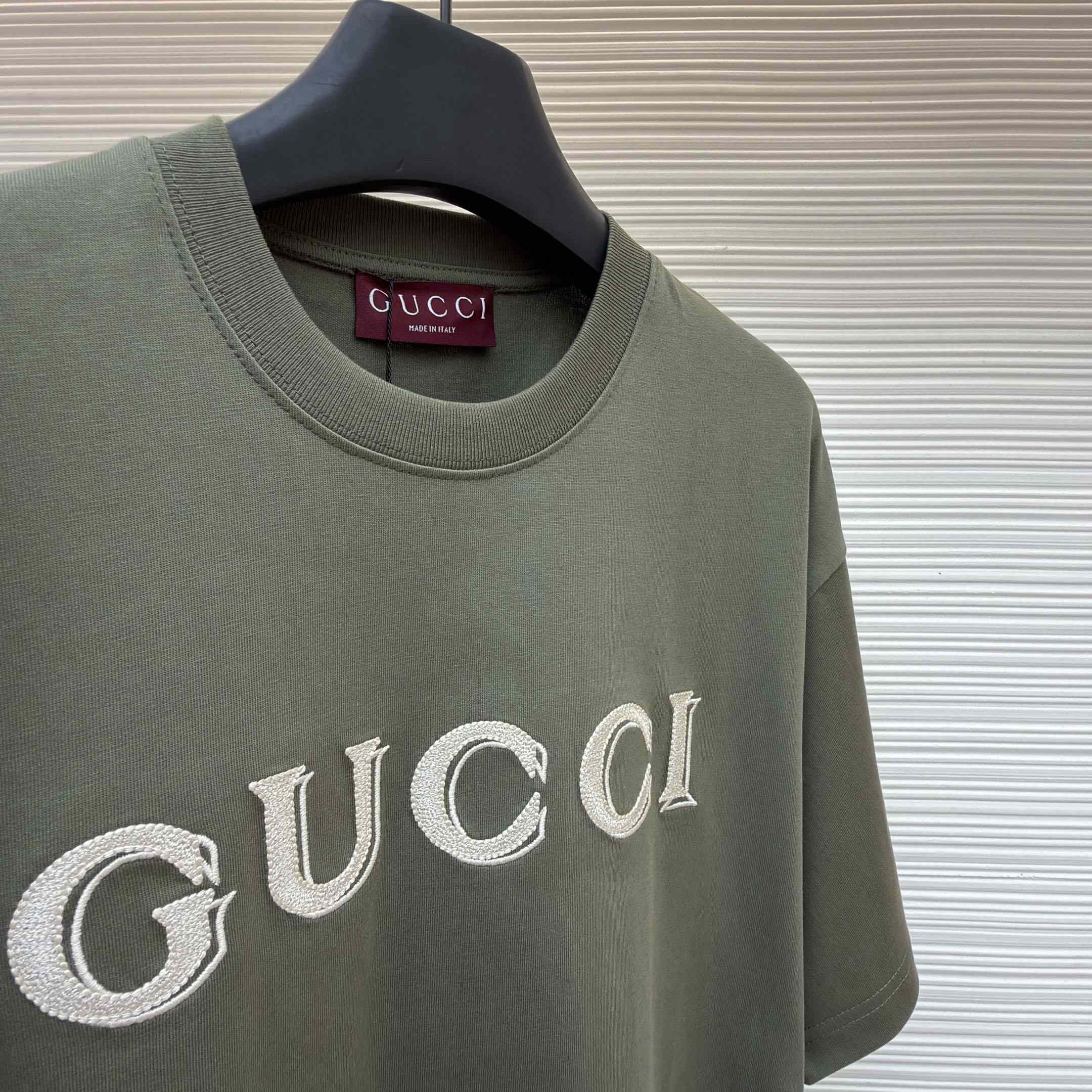 Gucci CottonJersey T-shirt With Embroidery - DopestKickz