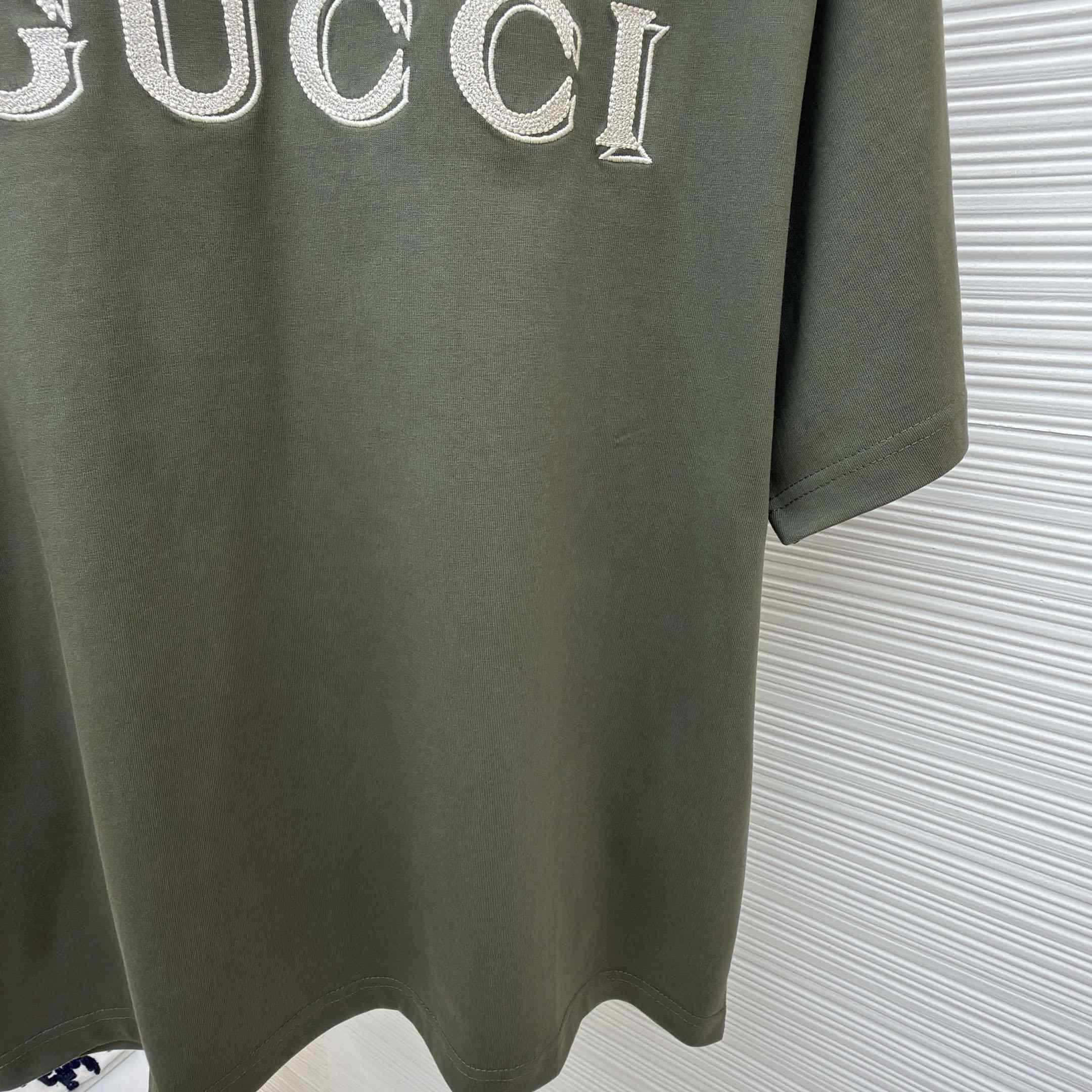 Gucci CottonJersey T-shirt With Embroidery - DopestKickz