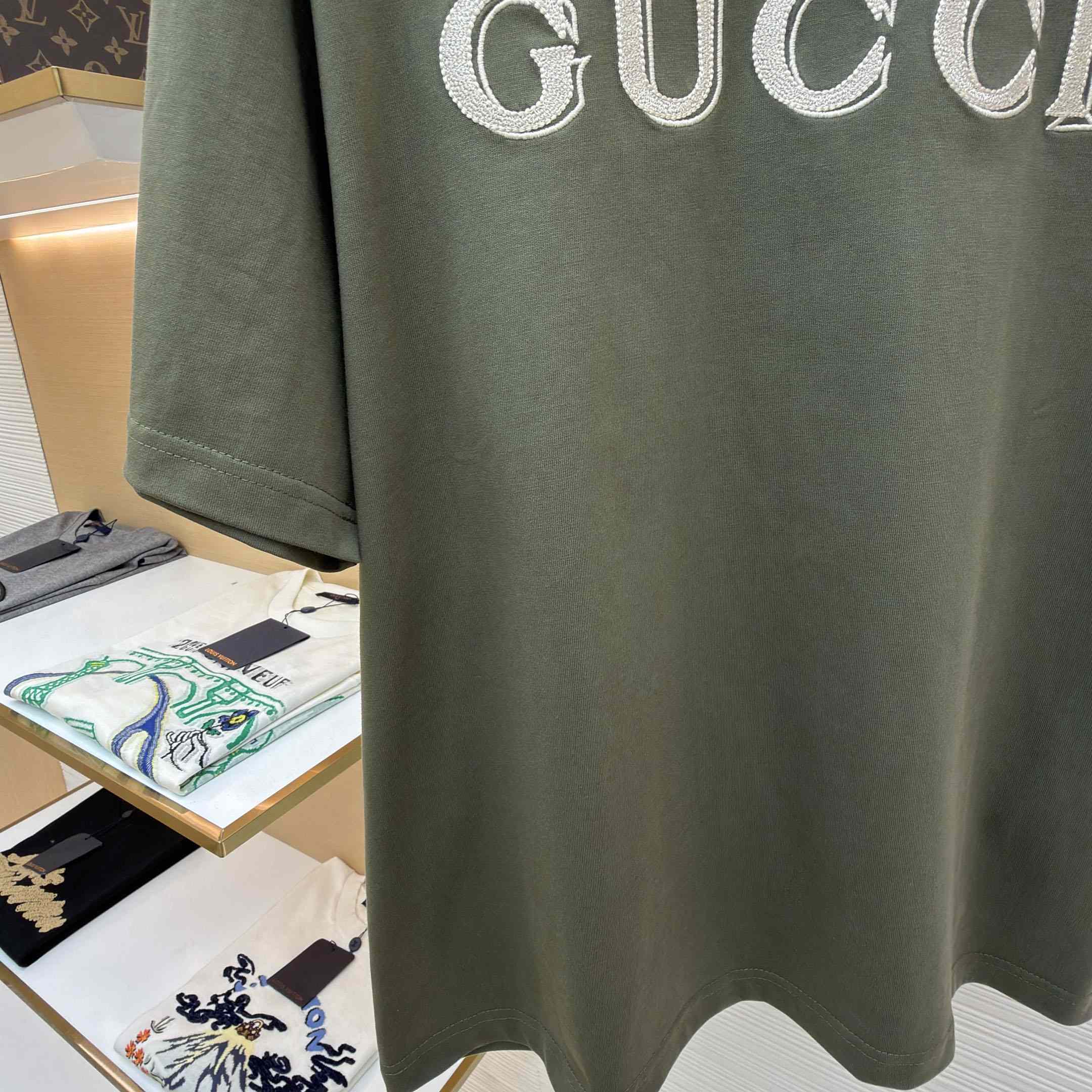 Gucci CottonJersey T-shirt With Embroidery - DopestKickz
