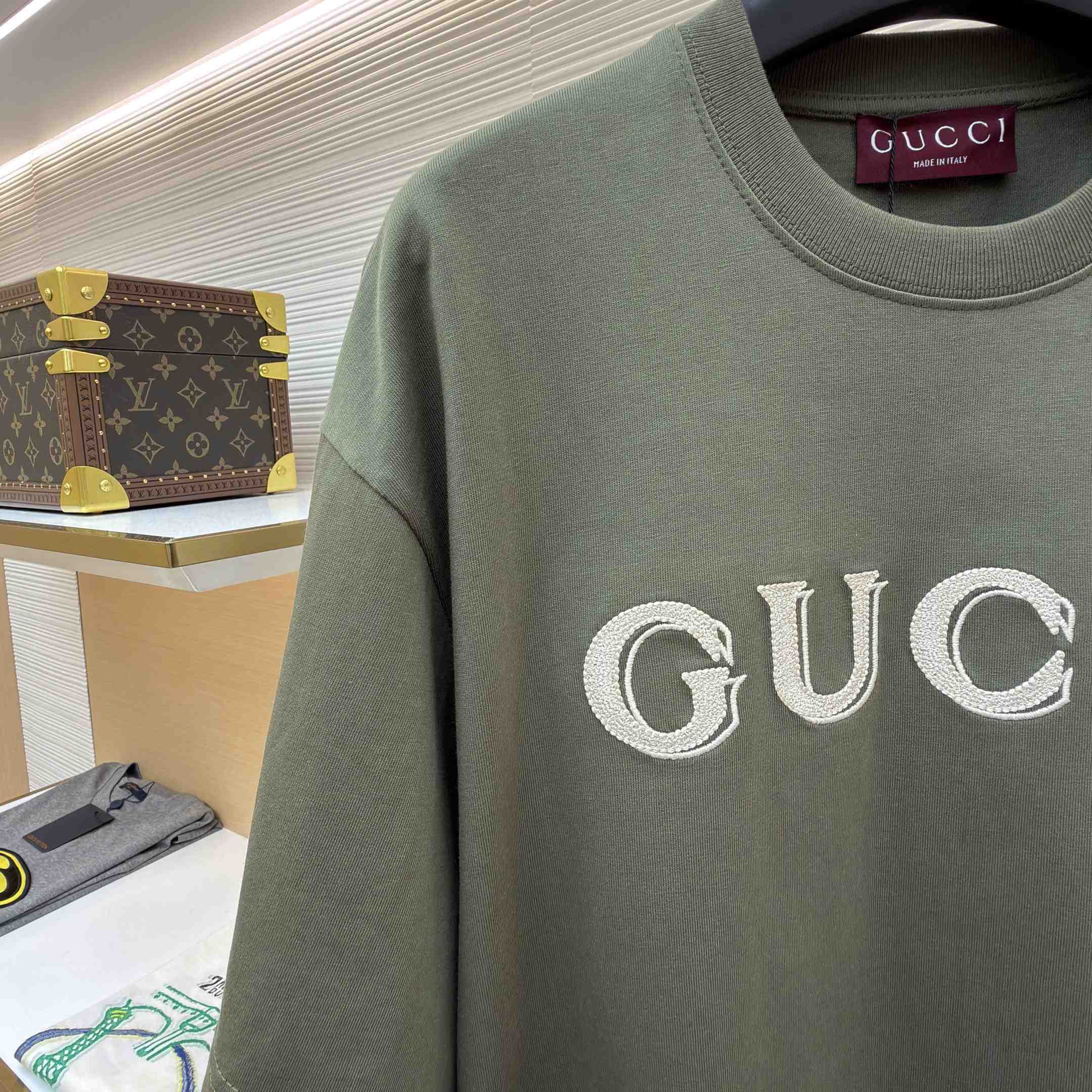 Gucci CottonJersey T-shirt With Embroidery - DopestKickz