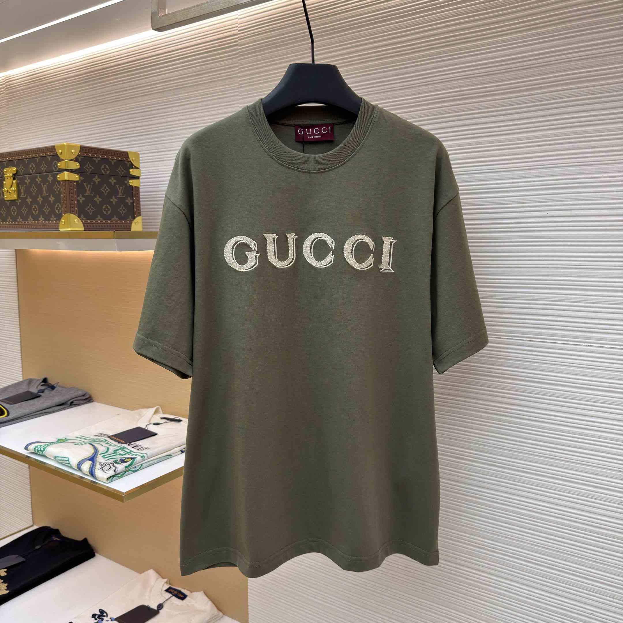 Gucci CottonJersey T-shirt With Embroidery - DopestKickz