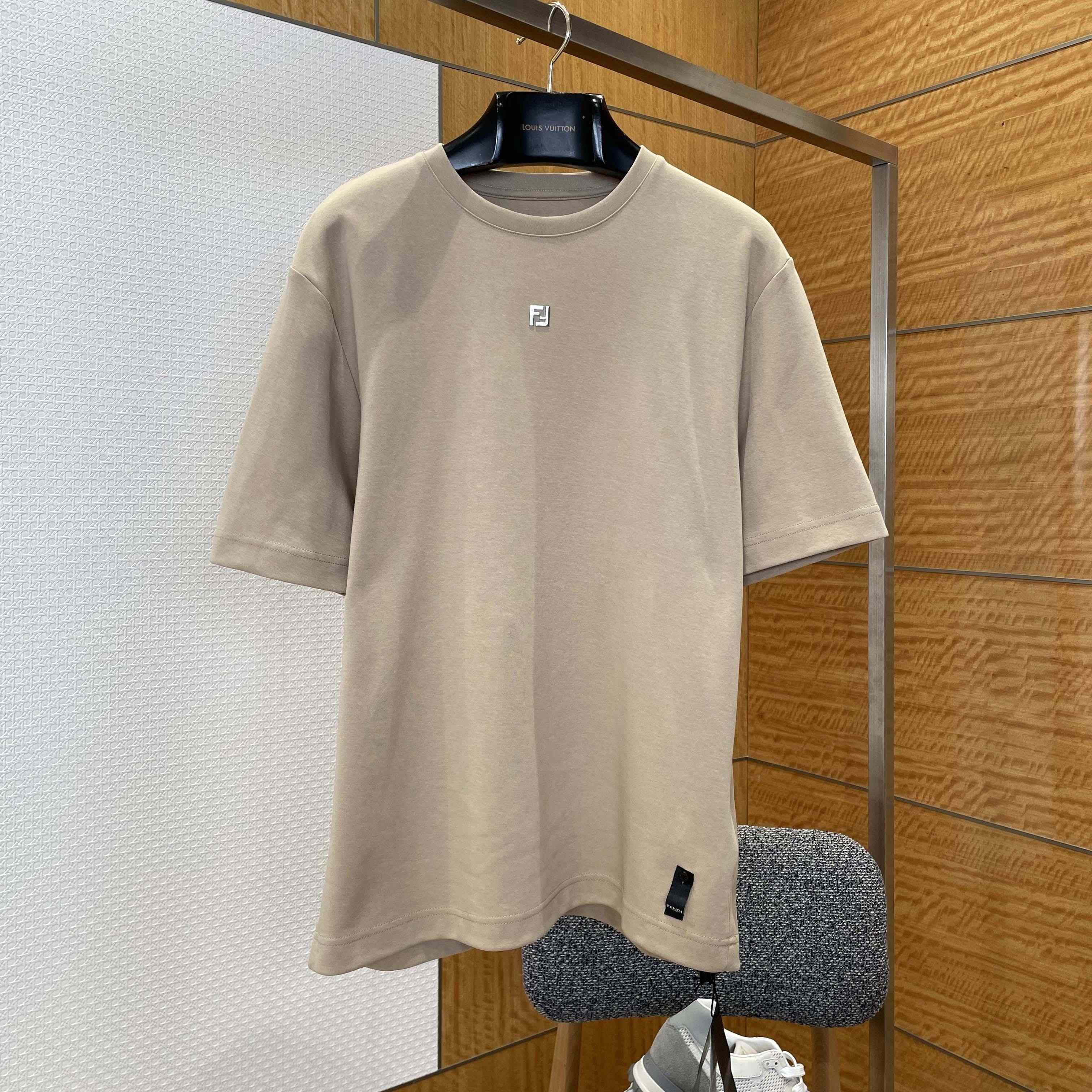 Fendi Beige Cotton T-shirt - DopestKickz
