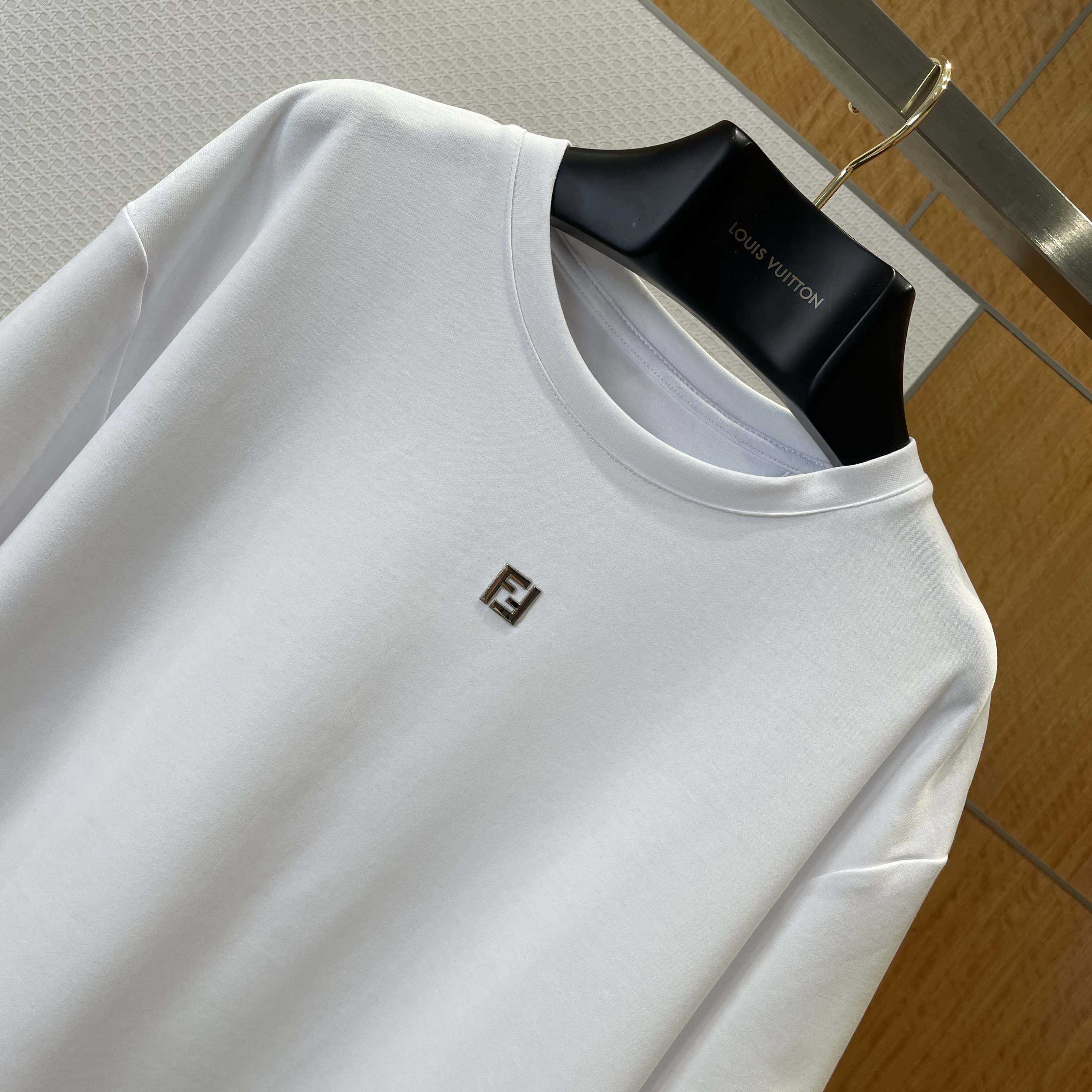 Fendi White Cotton T-shirt - DopestKickz