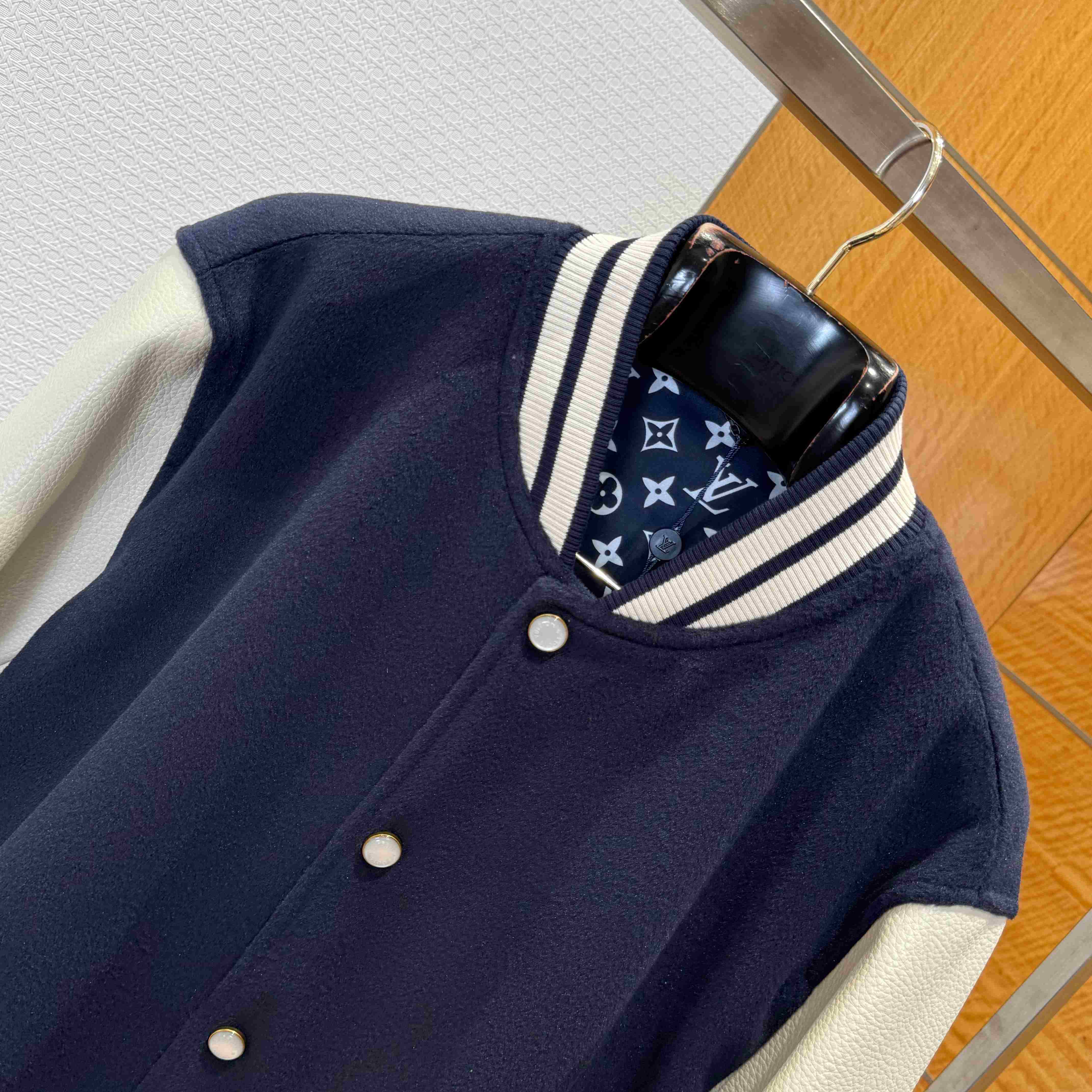 Louis Vuitton Leather Signature Varsity Jacket 1AILZC - DopestKickz