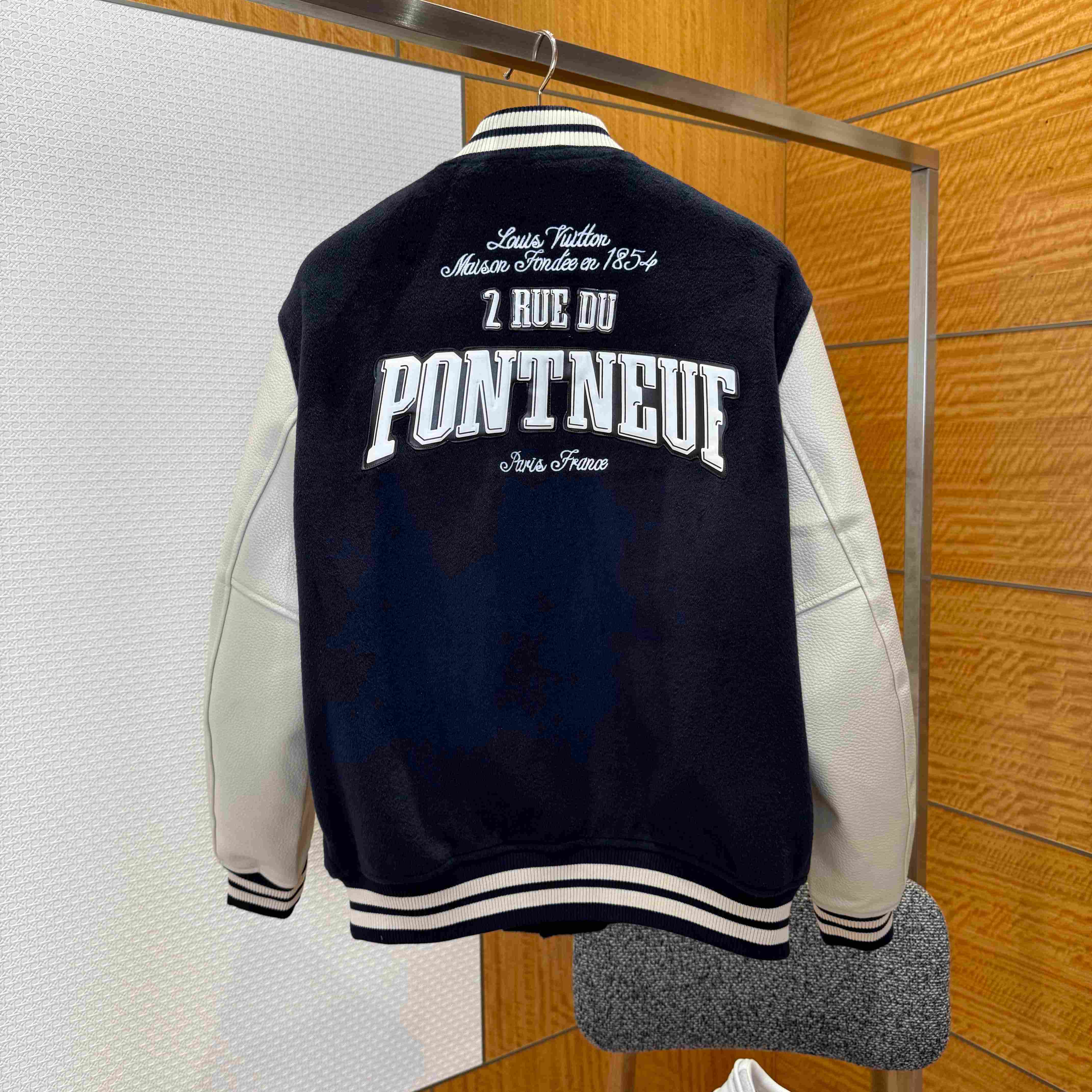 Louis Vuitton Leather Signature Varsity Jacket 1AILZC - DopestKickz