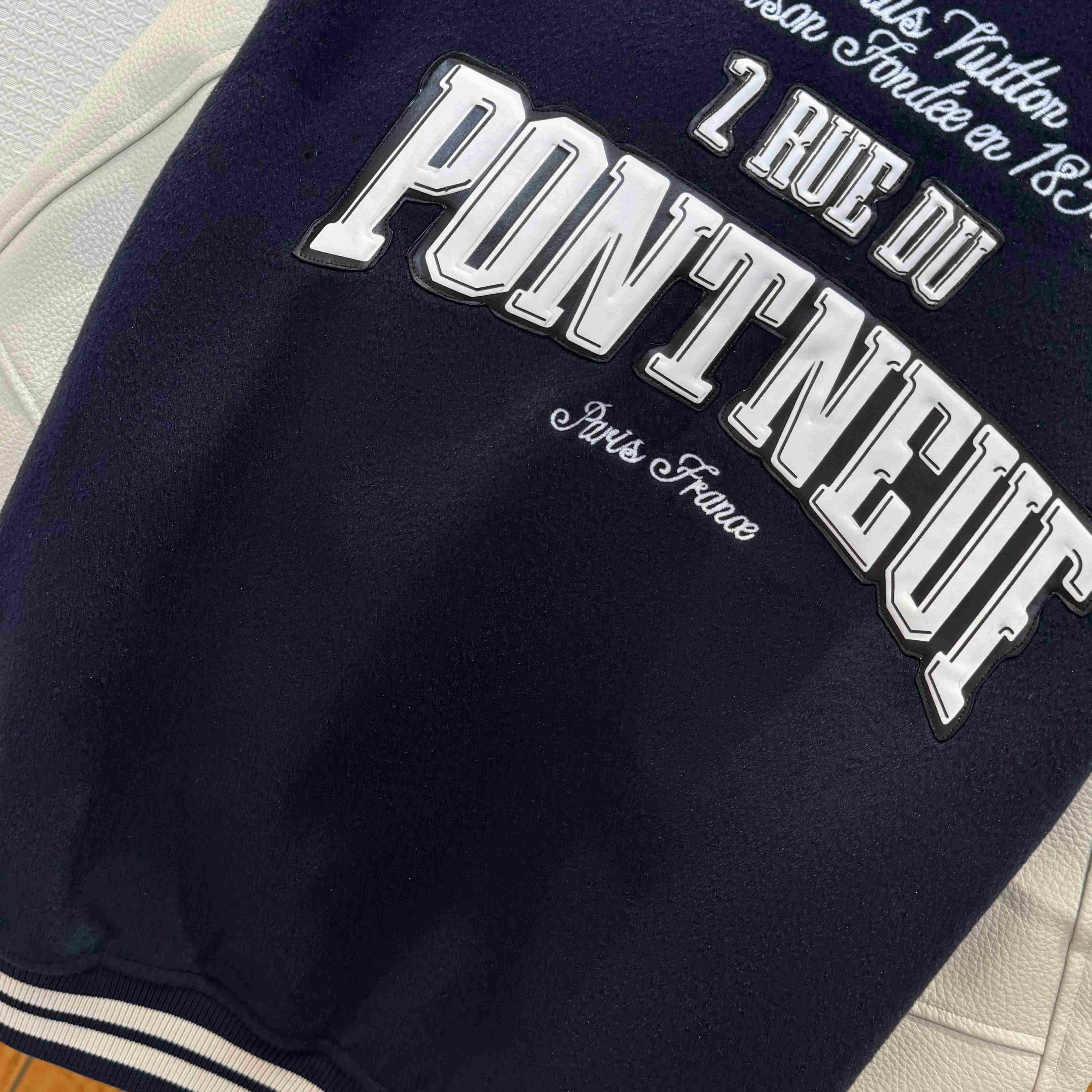 Louis Vuitton Leather Signature Varsity Jacket 1AILZC - DopestKickz