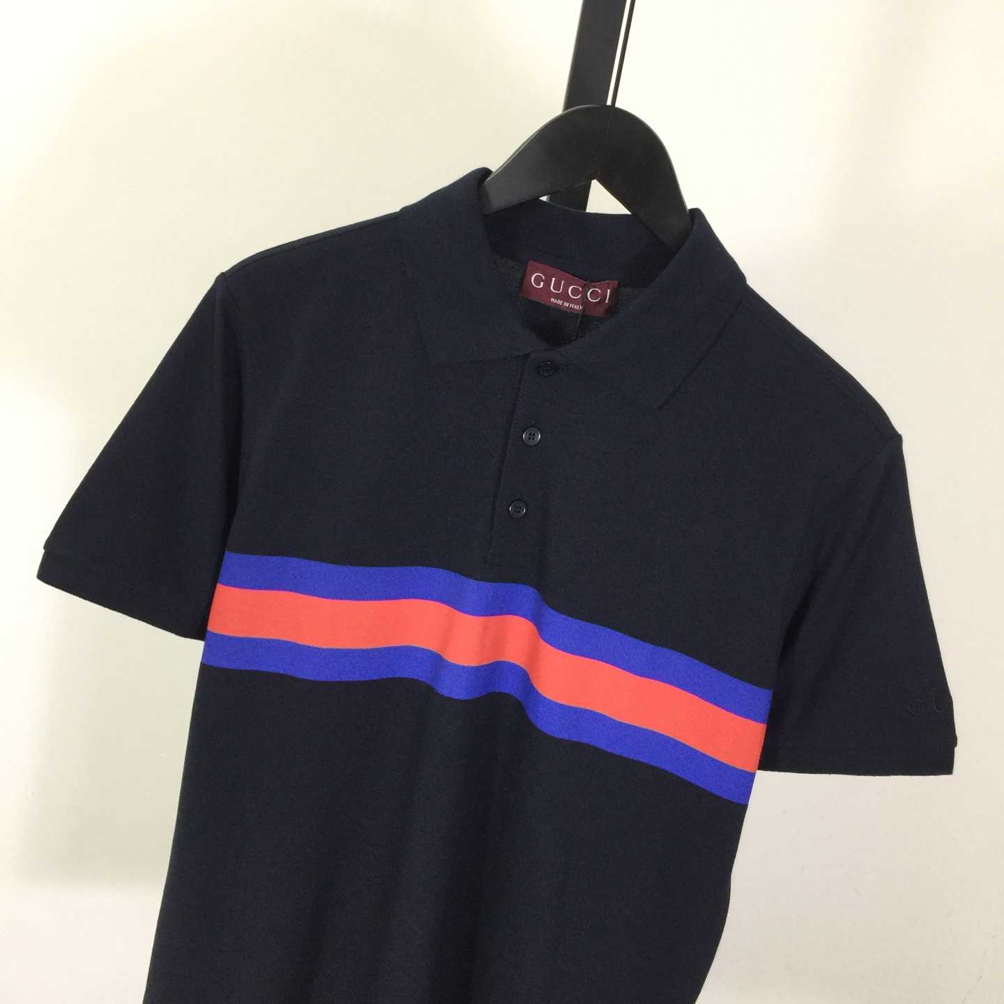 Gucci Cotton Piquet Polo Shirt With Web  - DopestKickz