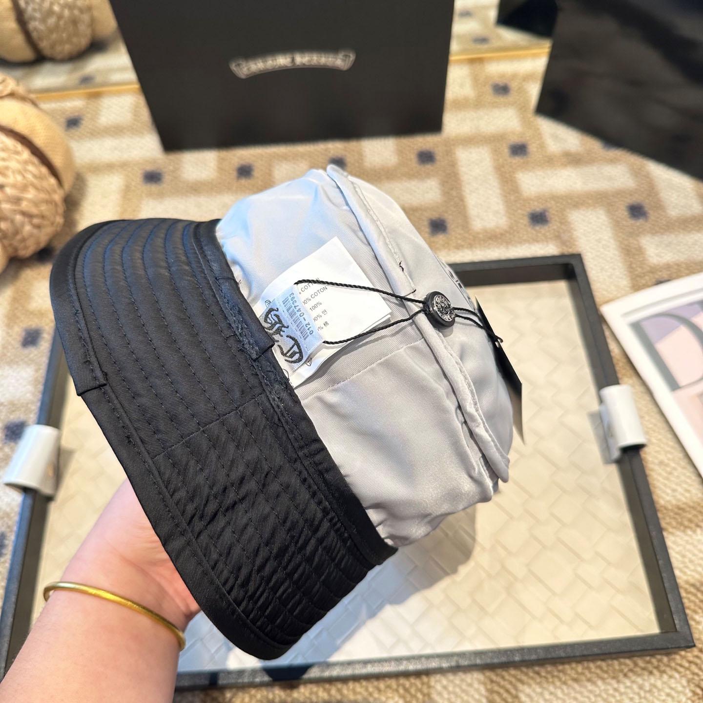 Chrome Heart Cross Patch Chum Bucket Hat In Black - DopestKickz