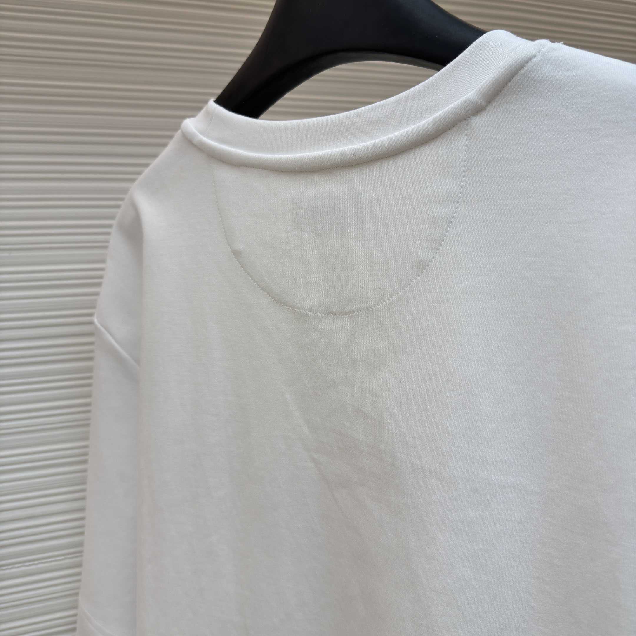 Fendi White Cotton T-shirt - DopestKickz