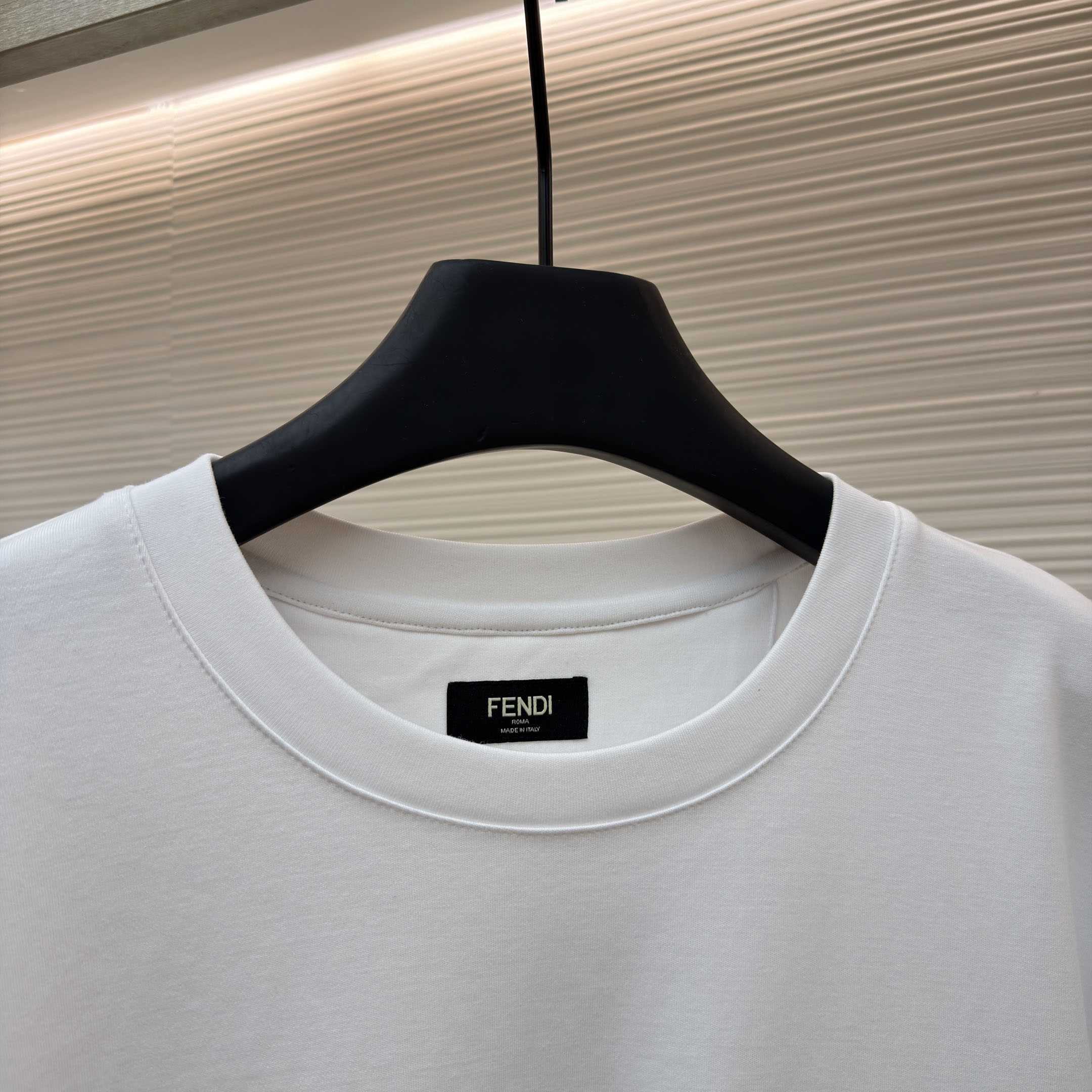 Fendi White Cotton T-shirt - DopestKickz