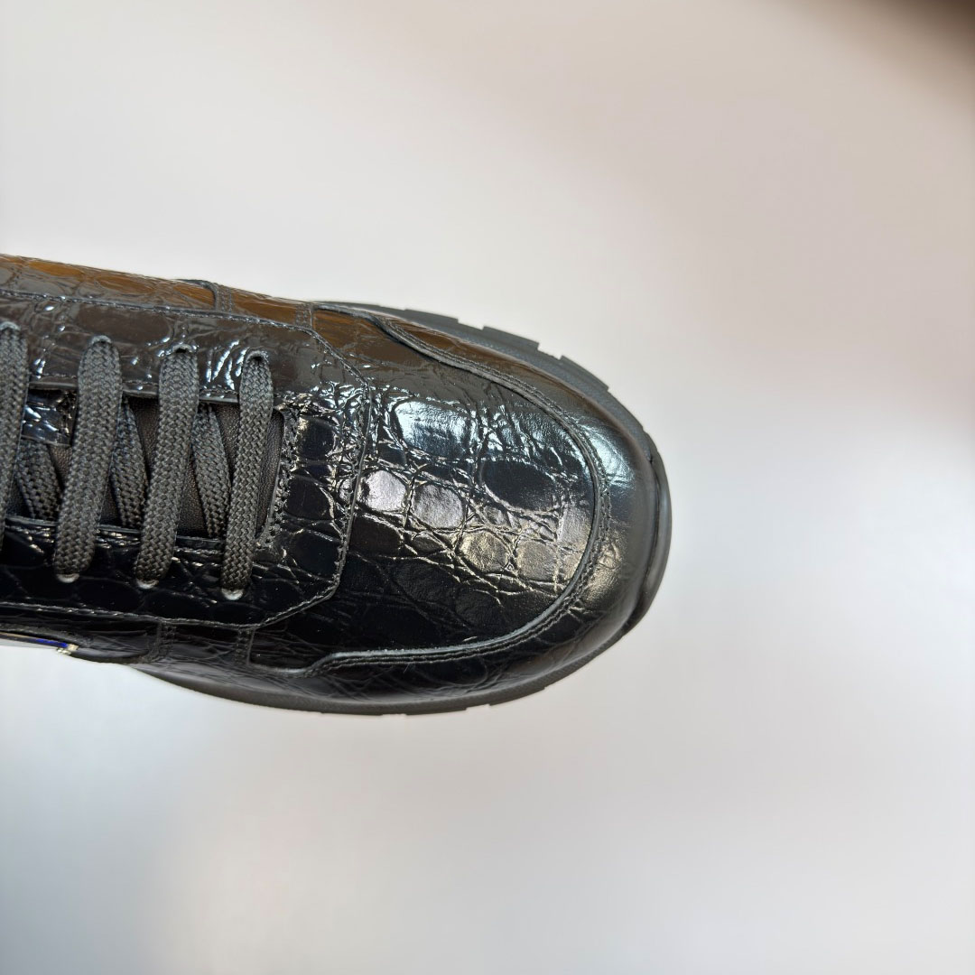 Prada Prax 01 Crocodile Leather Sneakers - DopestKickz