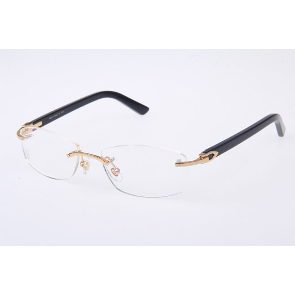 Cartier CT 5952143 Eyeglasses In Gold With Black Arms - DopestKickz