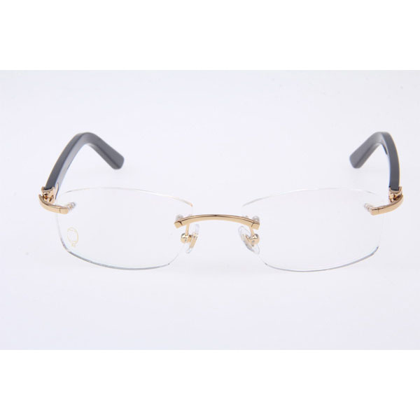 Cartier CT 5952143 Eyeglasses In Gold With Black Arms - DopestKickz