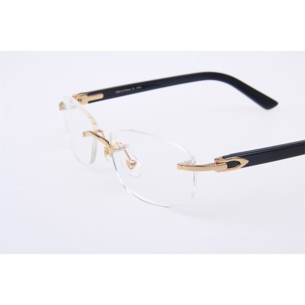 Cartier CT 5952143 Eyeglasses In Gold With Black Arms - DopestKickz